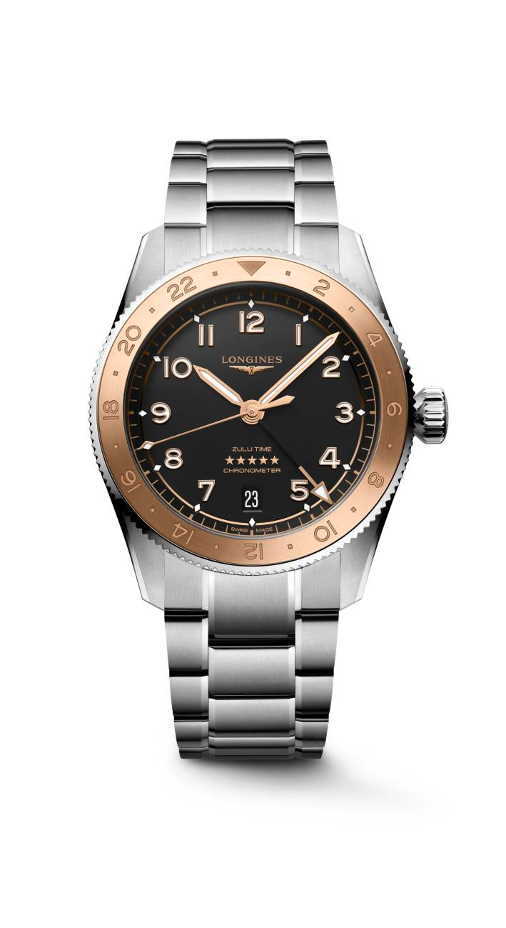 Longines Spirit Zulu Time 1925 Black Matt Dial Men's Watch