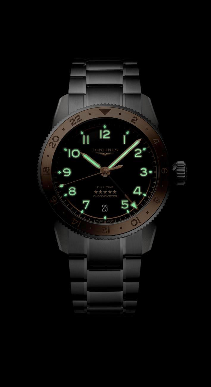 Longines Spirit Zulu Time 1925 Black Matt Dial Men's Watch