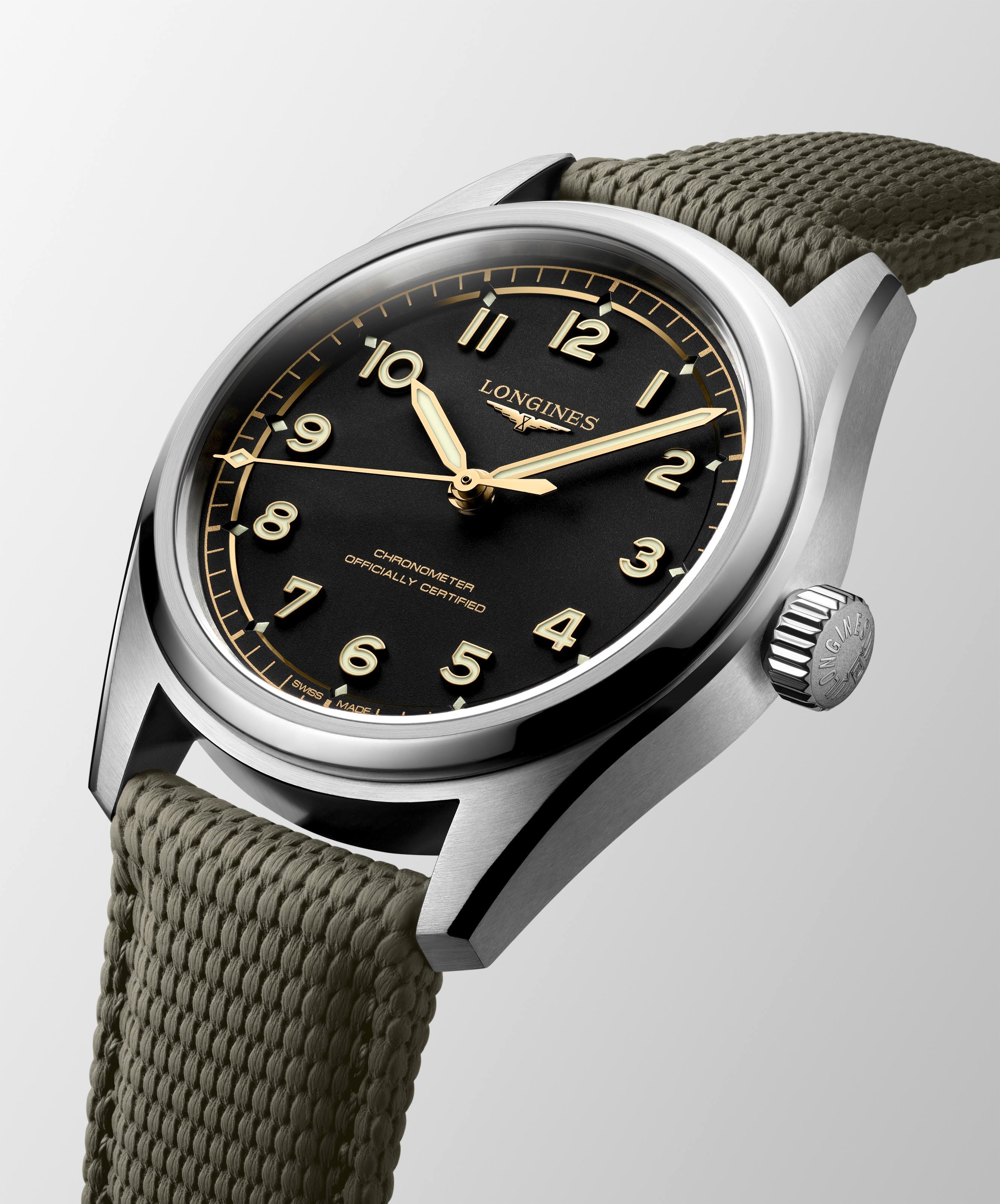Longlines Spirit Pilot Black Matt Dial Men's Watch