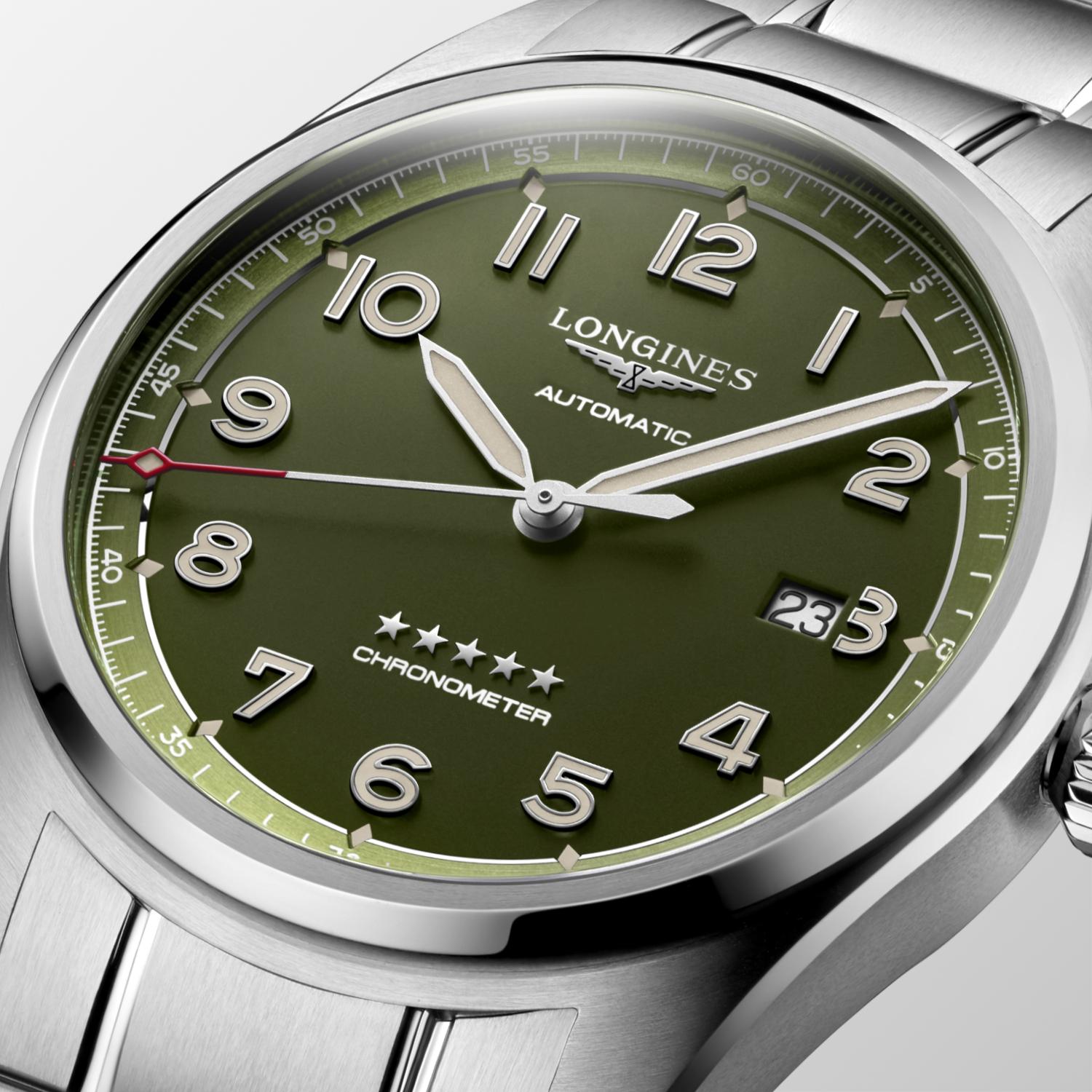 Longines Spirit Green Matt Dial Watch