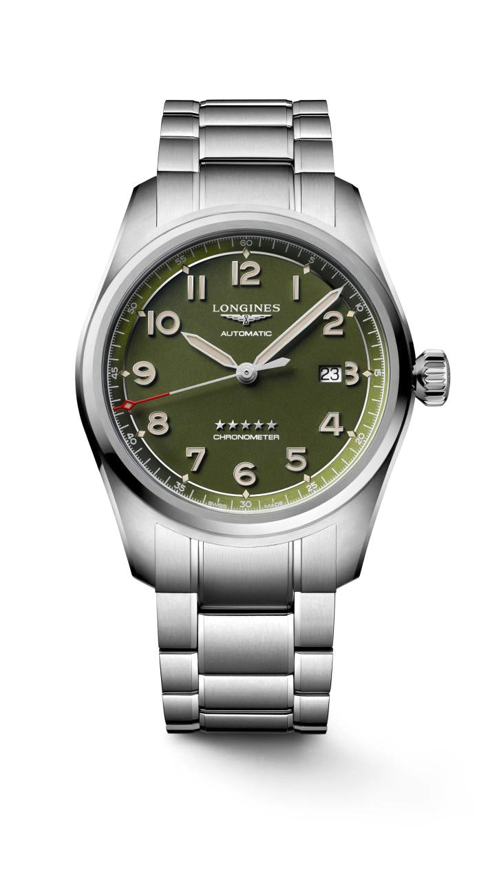 Longines Spirit Green Matt Dial Watch