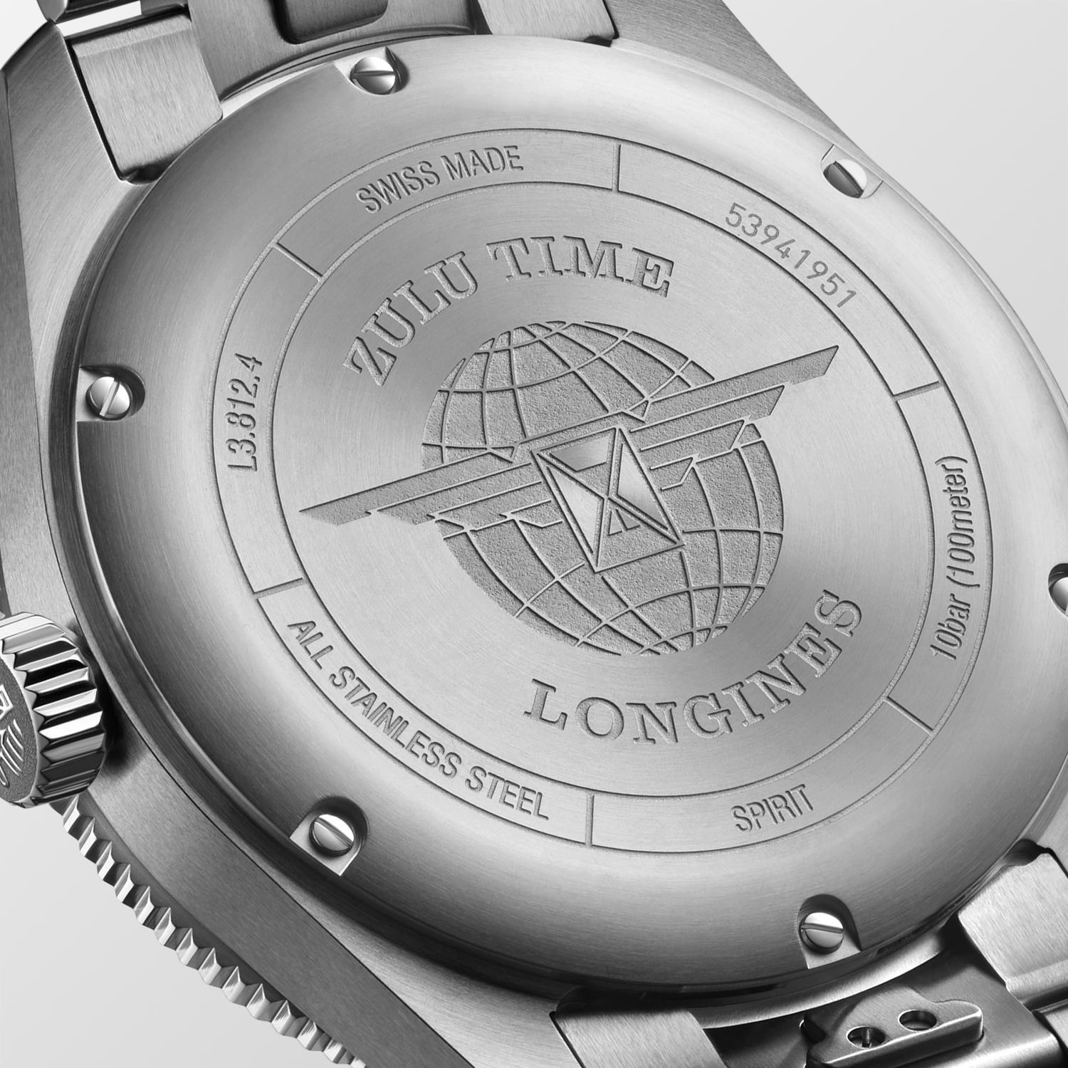 Longines Spirit Zulu Time Anthracite Dial Men's Watch