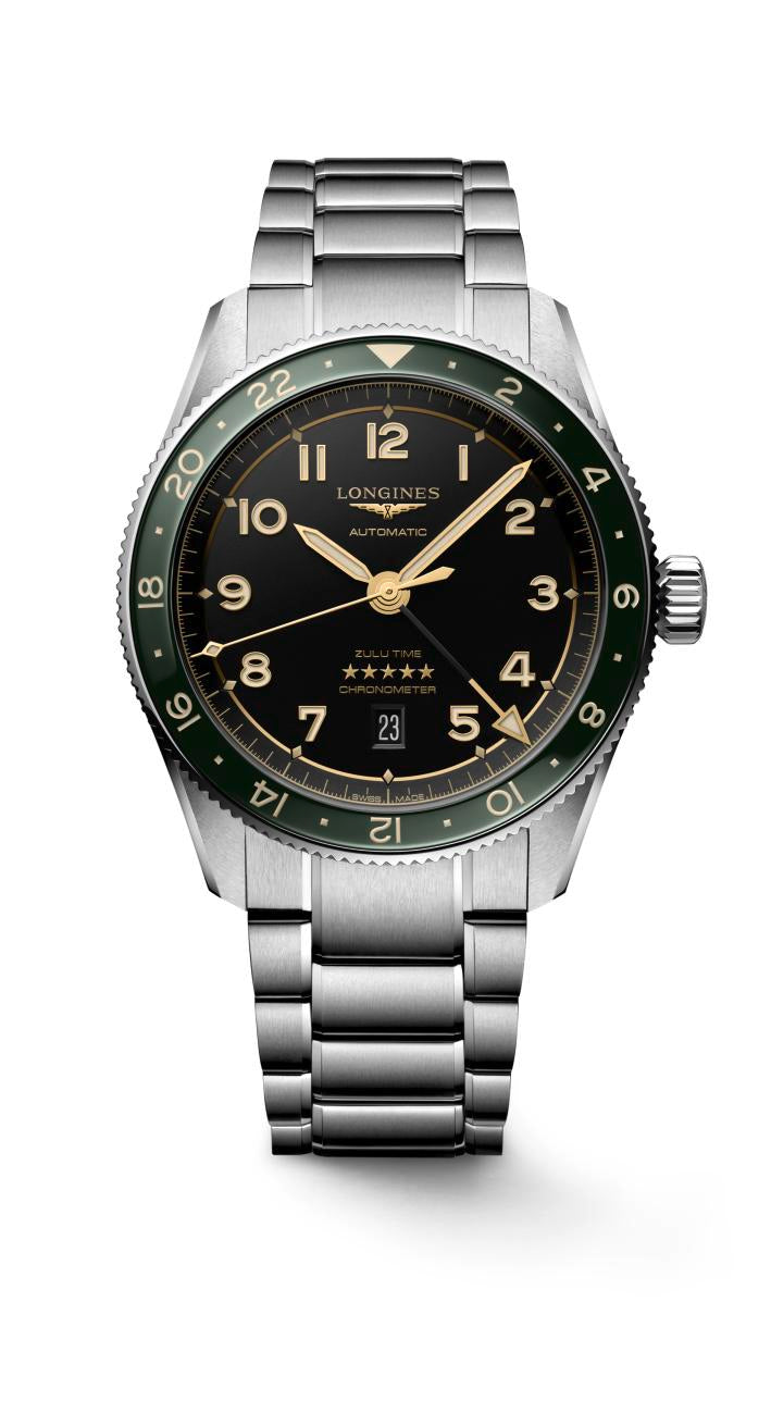 Longines Spirit Zulu Time Anthracite Dial Men's Watch