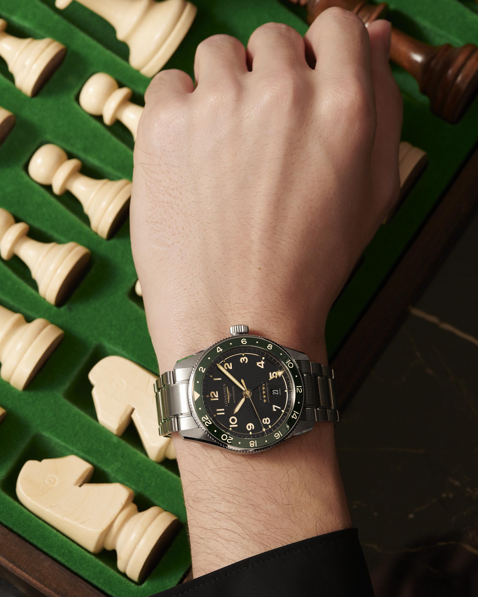 Longines Spirit Zulu Time Anthracite Dial Men's Watch