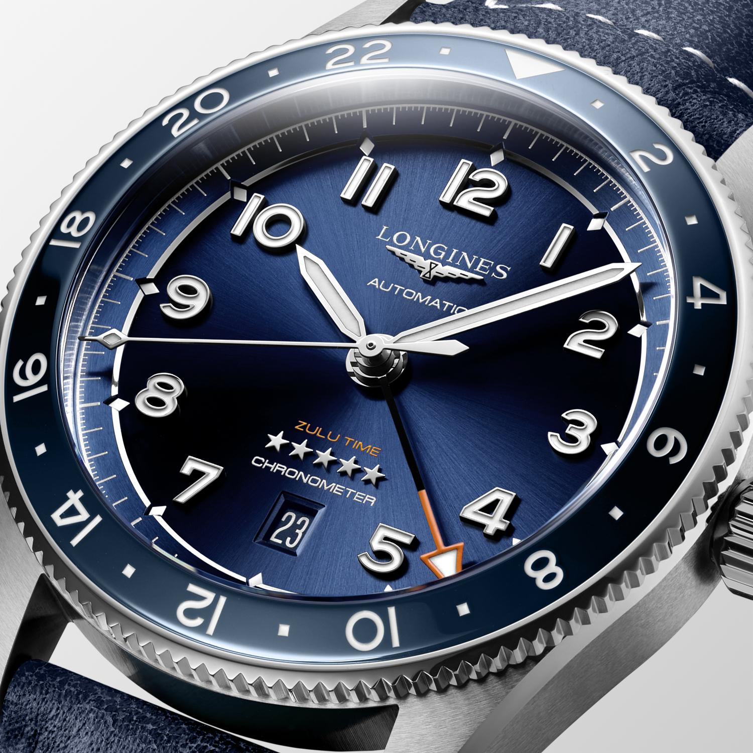 Longlines Spirit Zulu Time Sunray Blue Dial Men's Watch