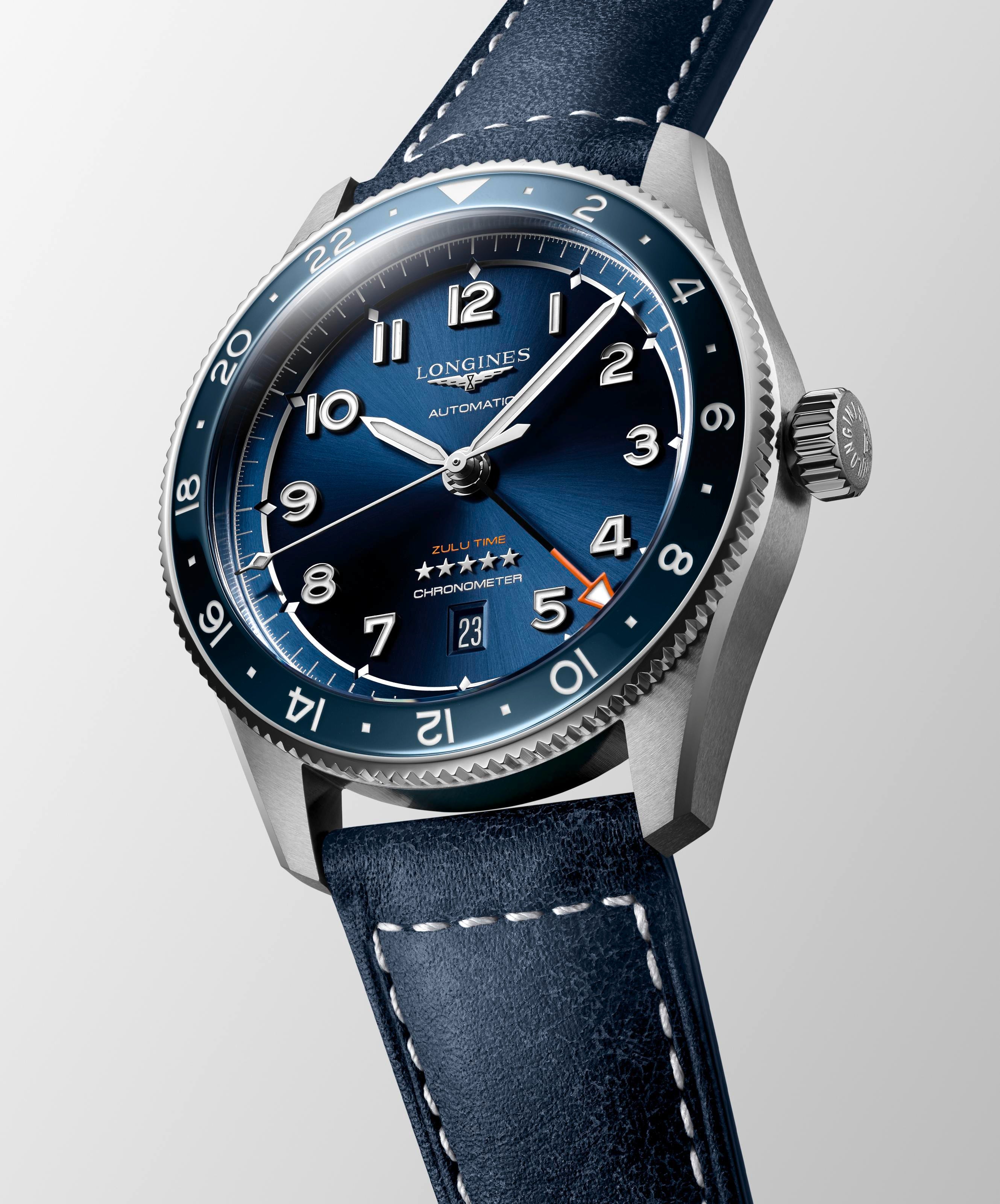 Longlines Spirit Zulu Time Sunray Blue Dial Men's Watch