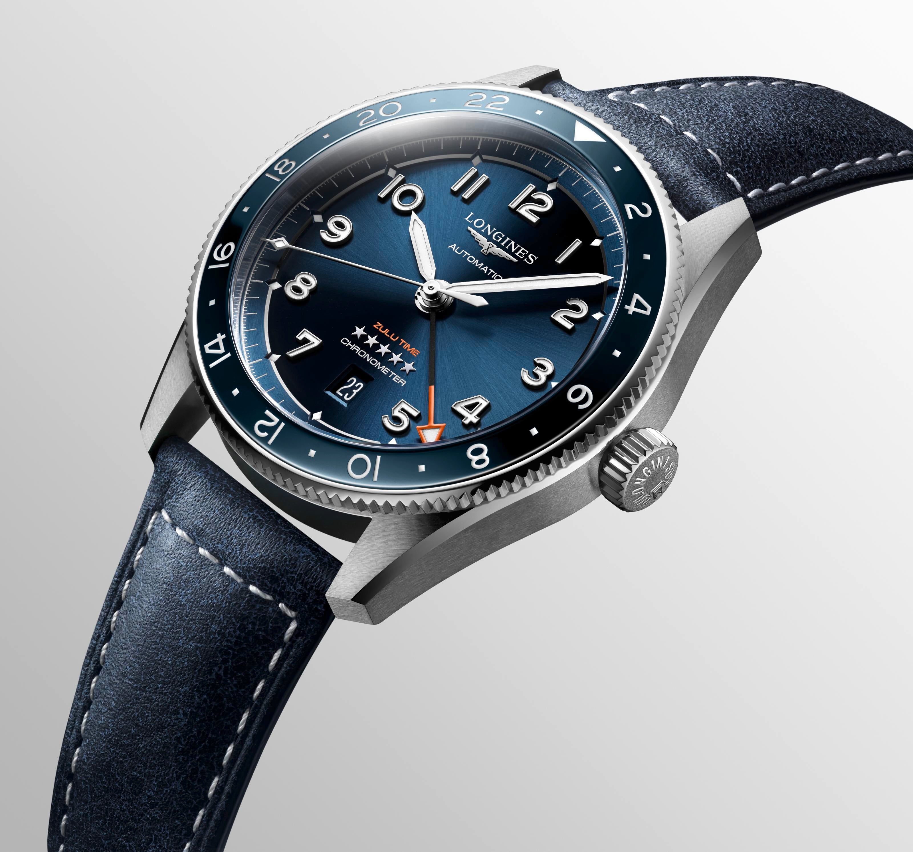 Longlines Spirit Zulu Time Sunray Blue Dial Men's Watch