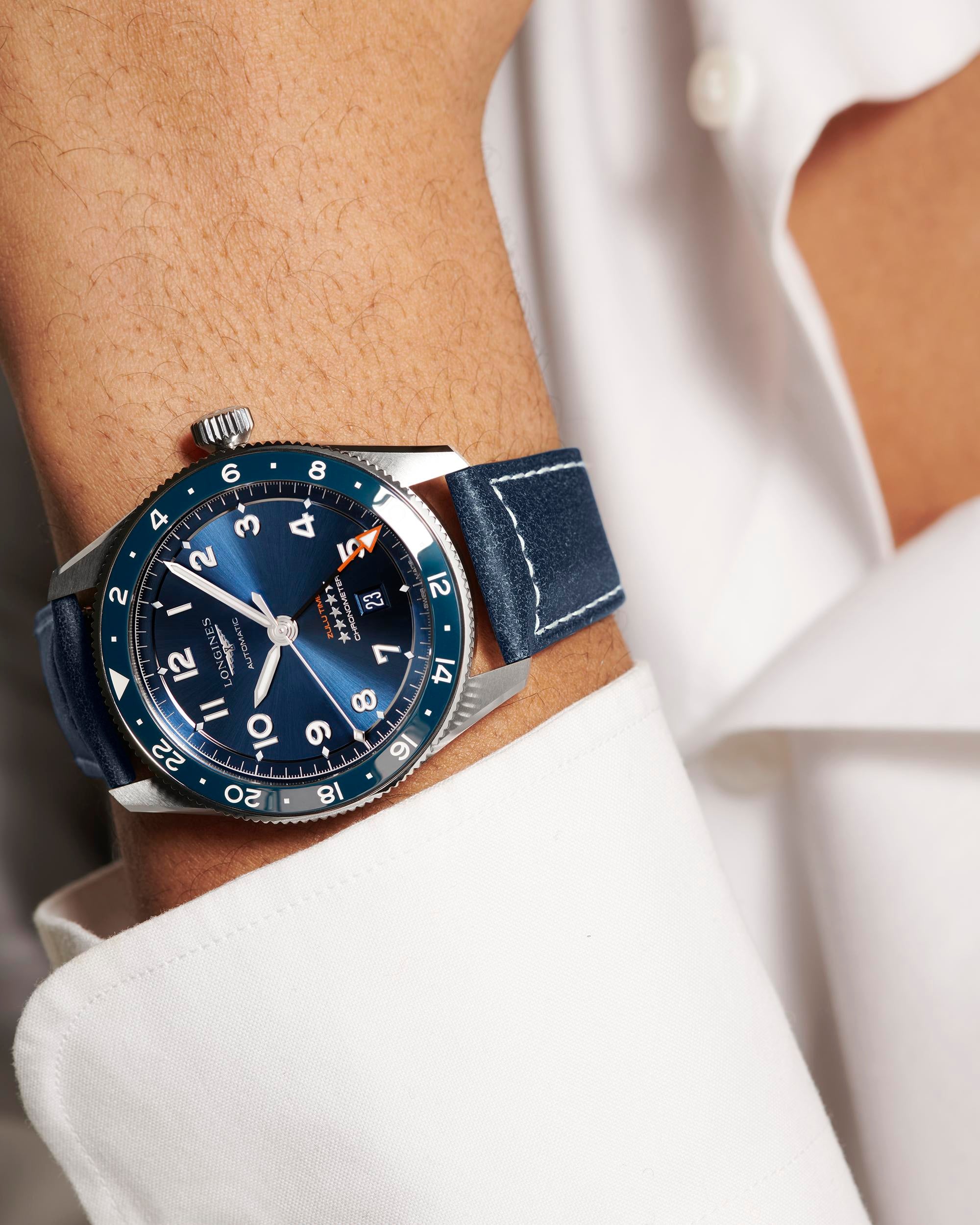 Longlines Spirit Zulu Time Sunray Blue Dial Men's Watch