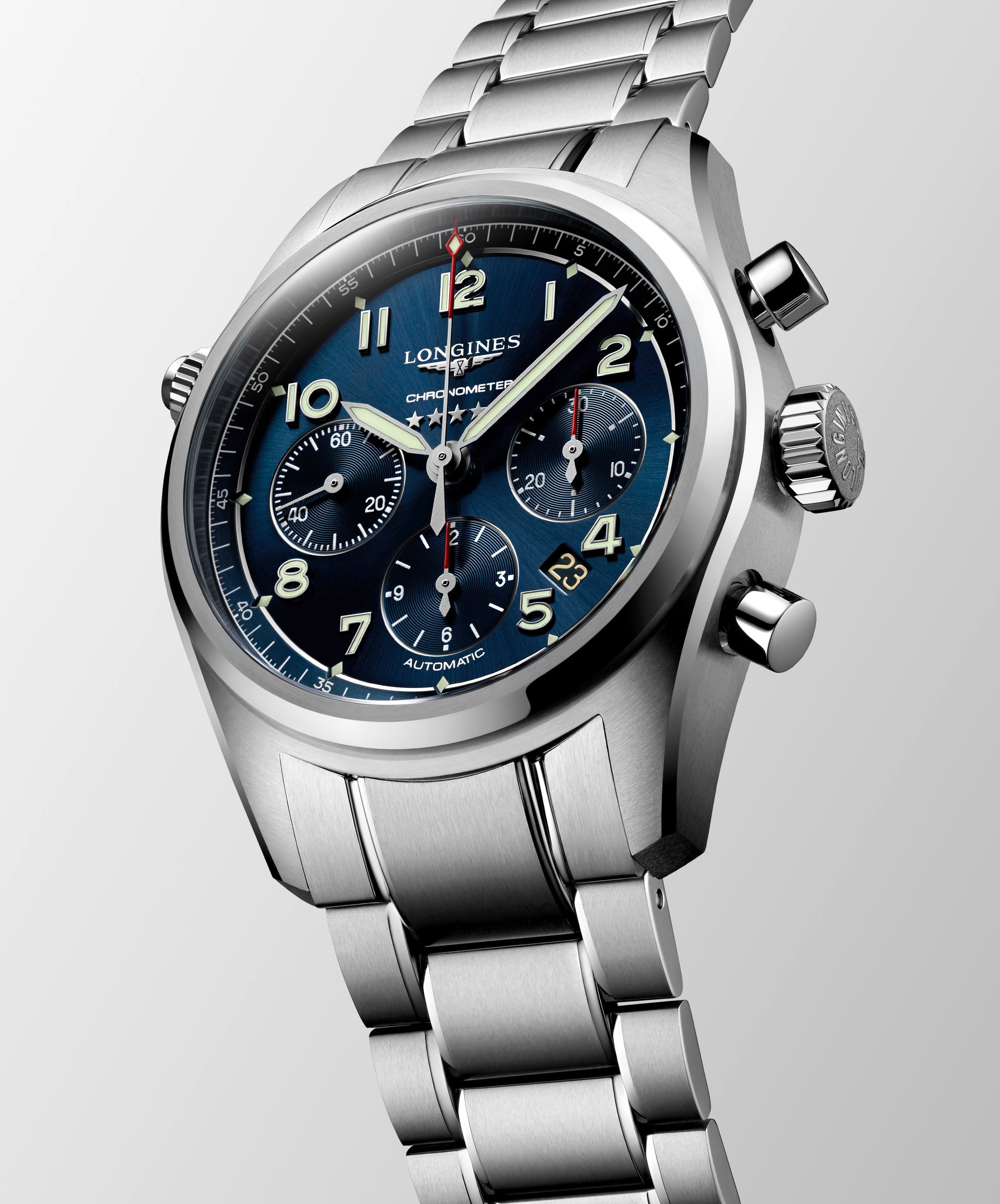 Longines Spirit Chronograph Sunray Blue Dial Men's Watch