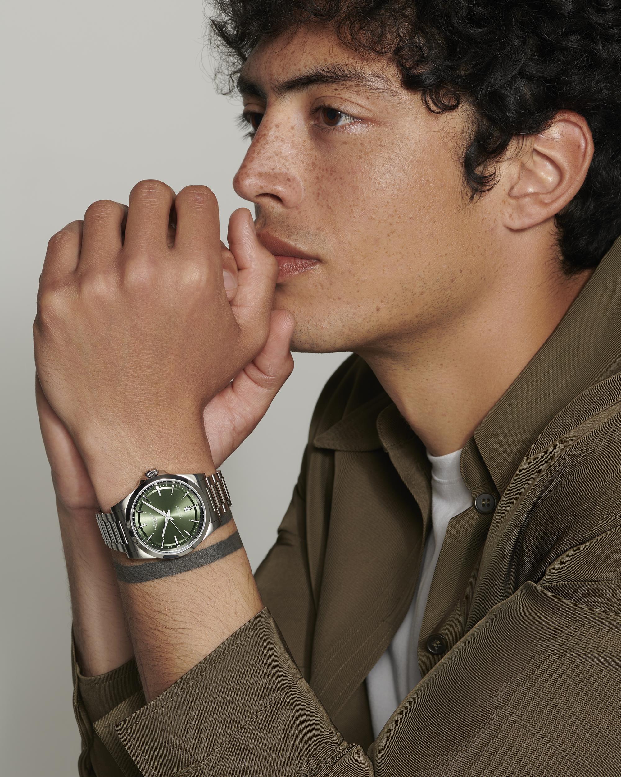 Longines Conquest Sunray Green Dial Watch