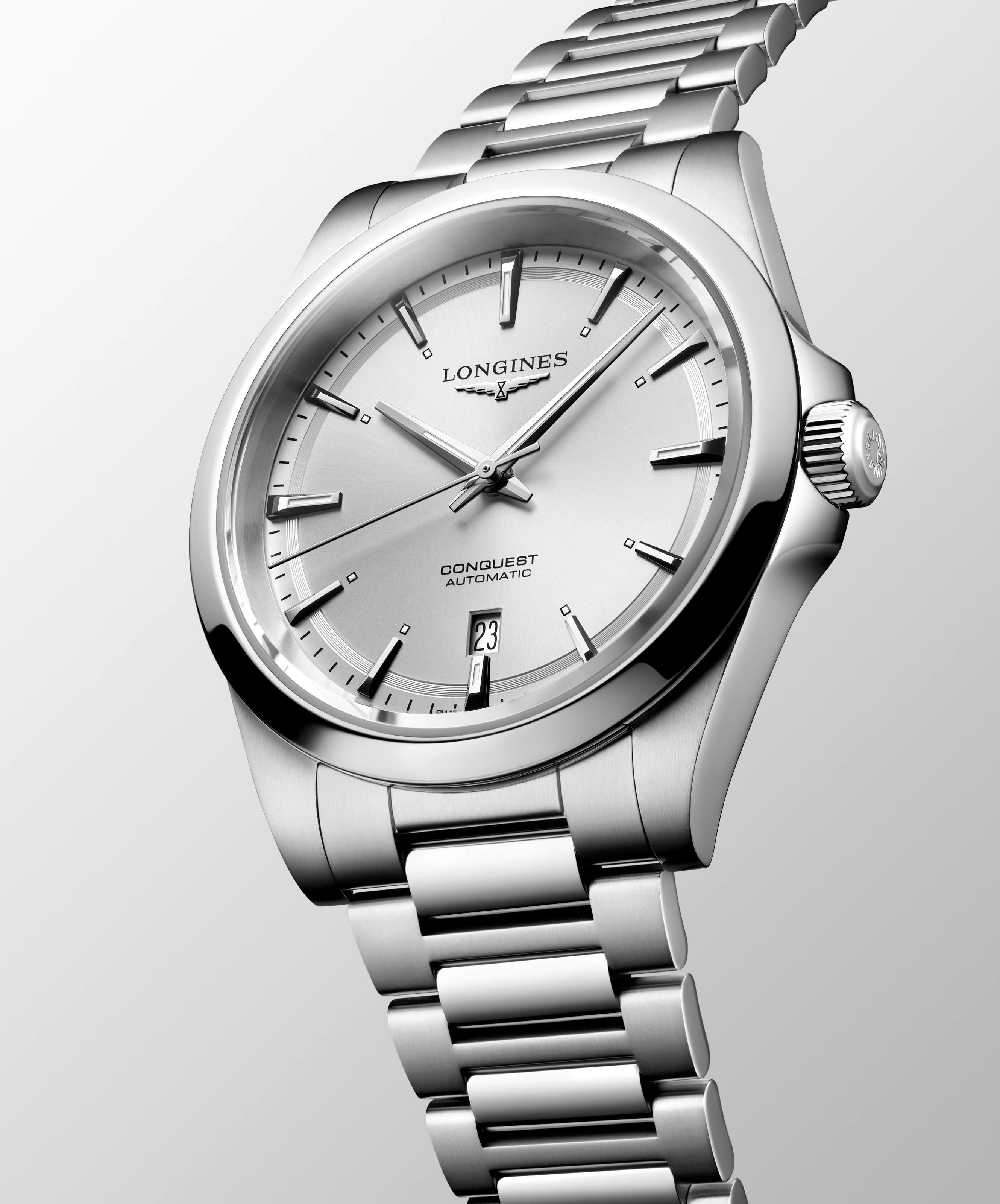 Longines Conquest Sunray Silver Dial Watch