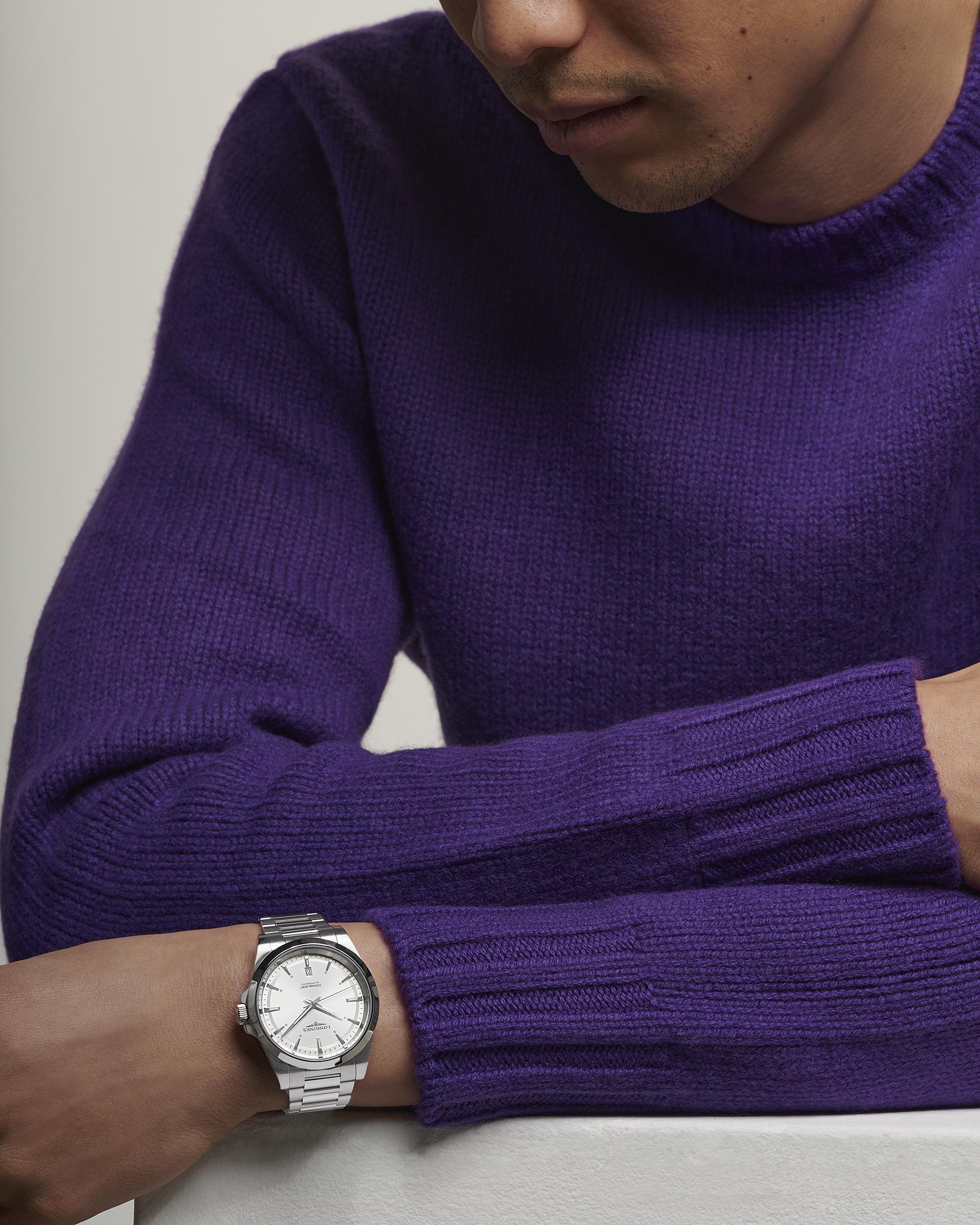 Longines Conquest Sunray Silver Dial Watch