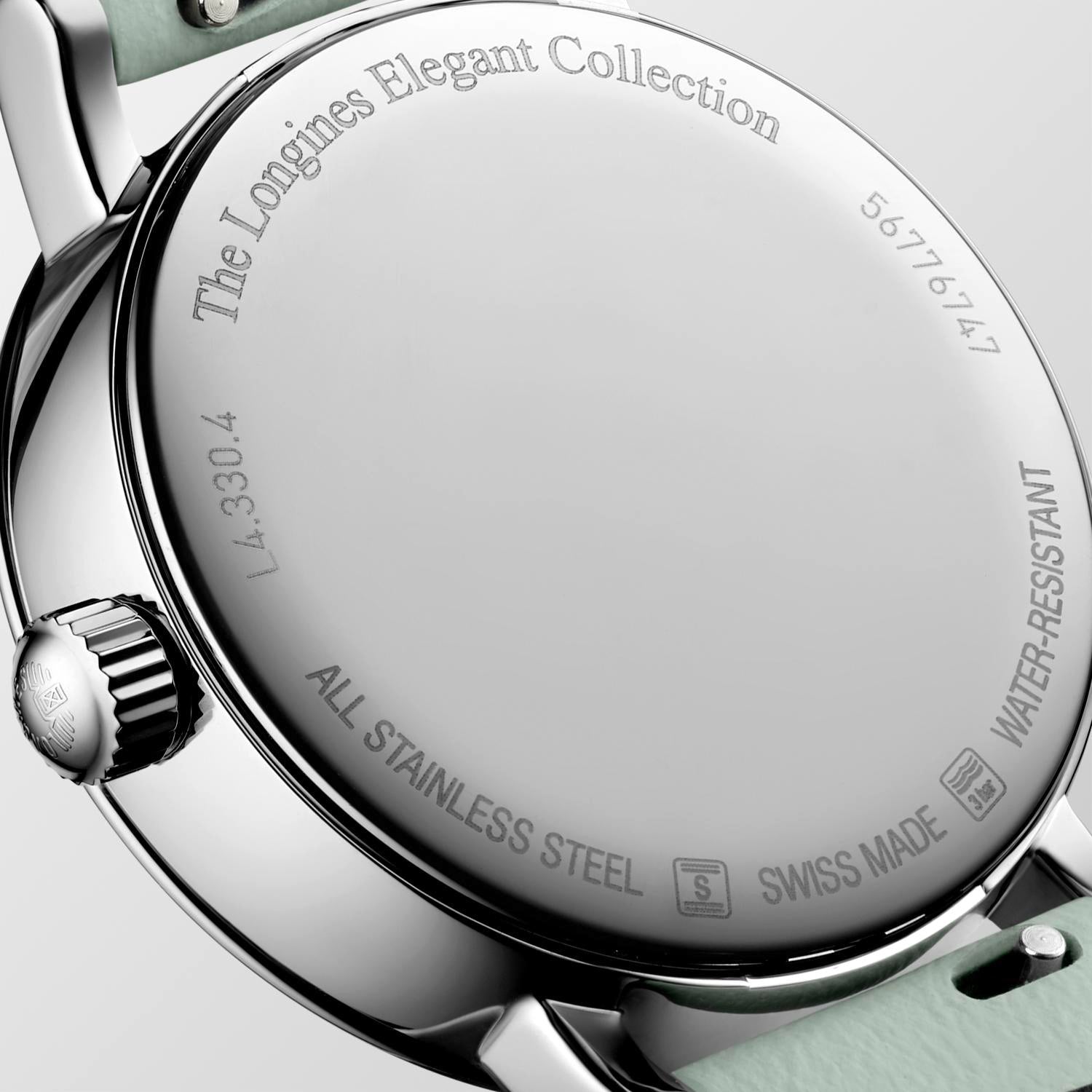 Longines Elegant Collection MoonPhase White Matt Dial Ladies Watch