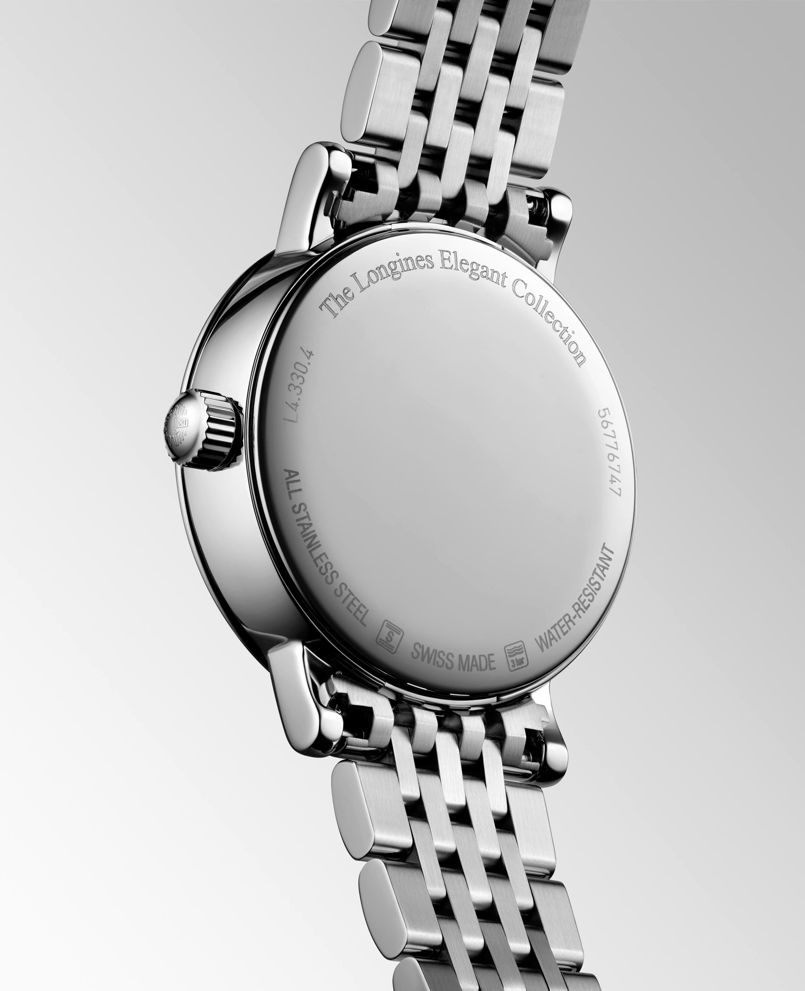 Longines Elegant Collection MoonPhase White Mother-of-Pearl Dial Ladies Watch
