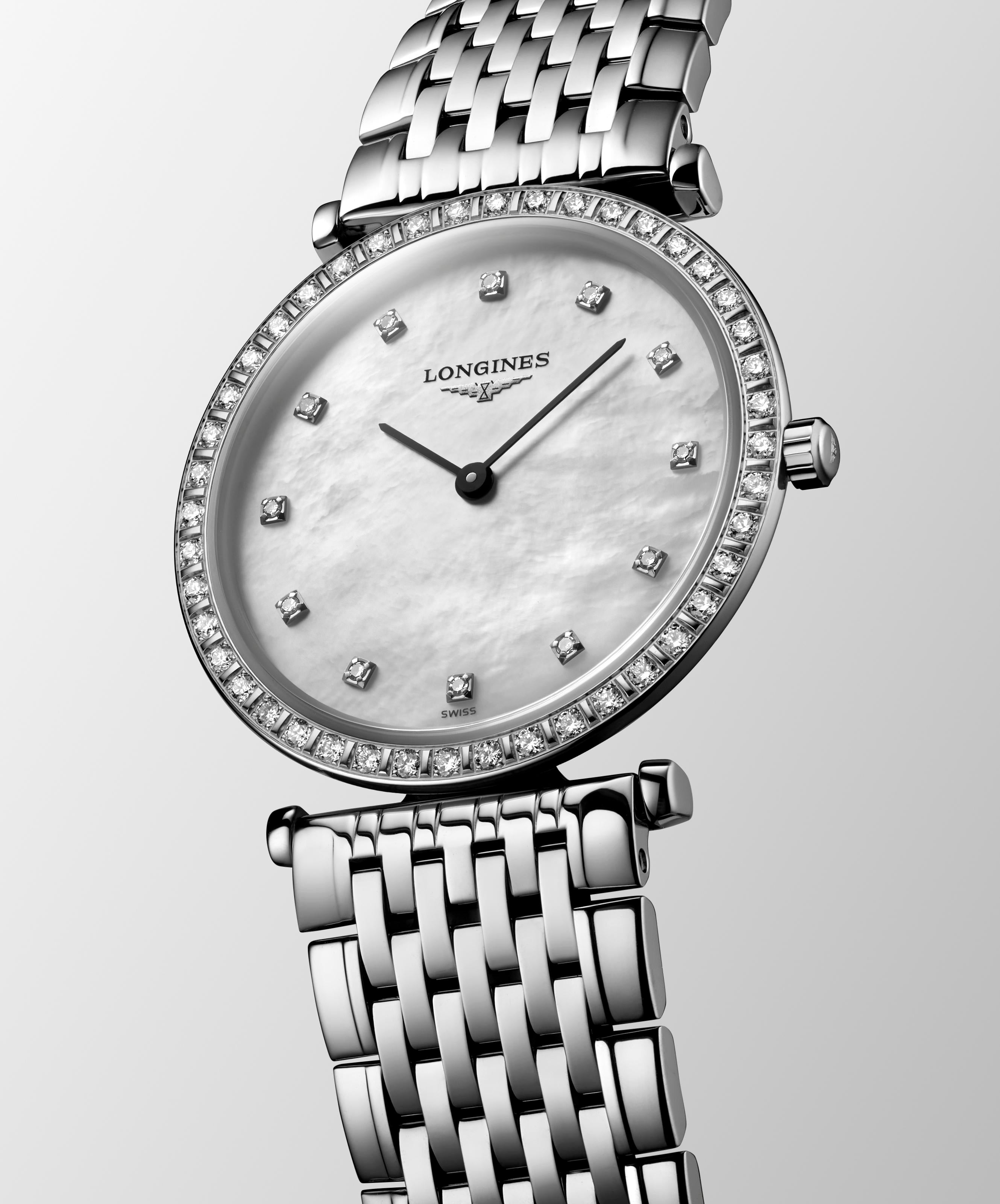 La Grande Classique de Longines White mother-of-pearl Dial Ladies Watch