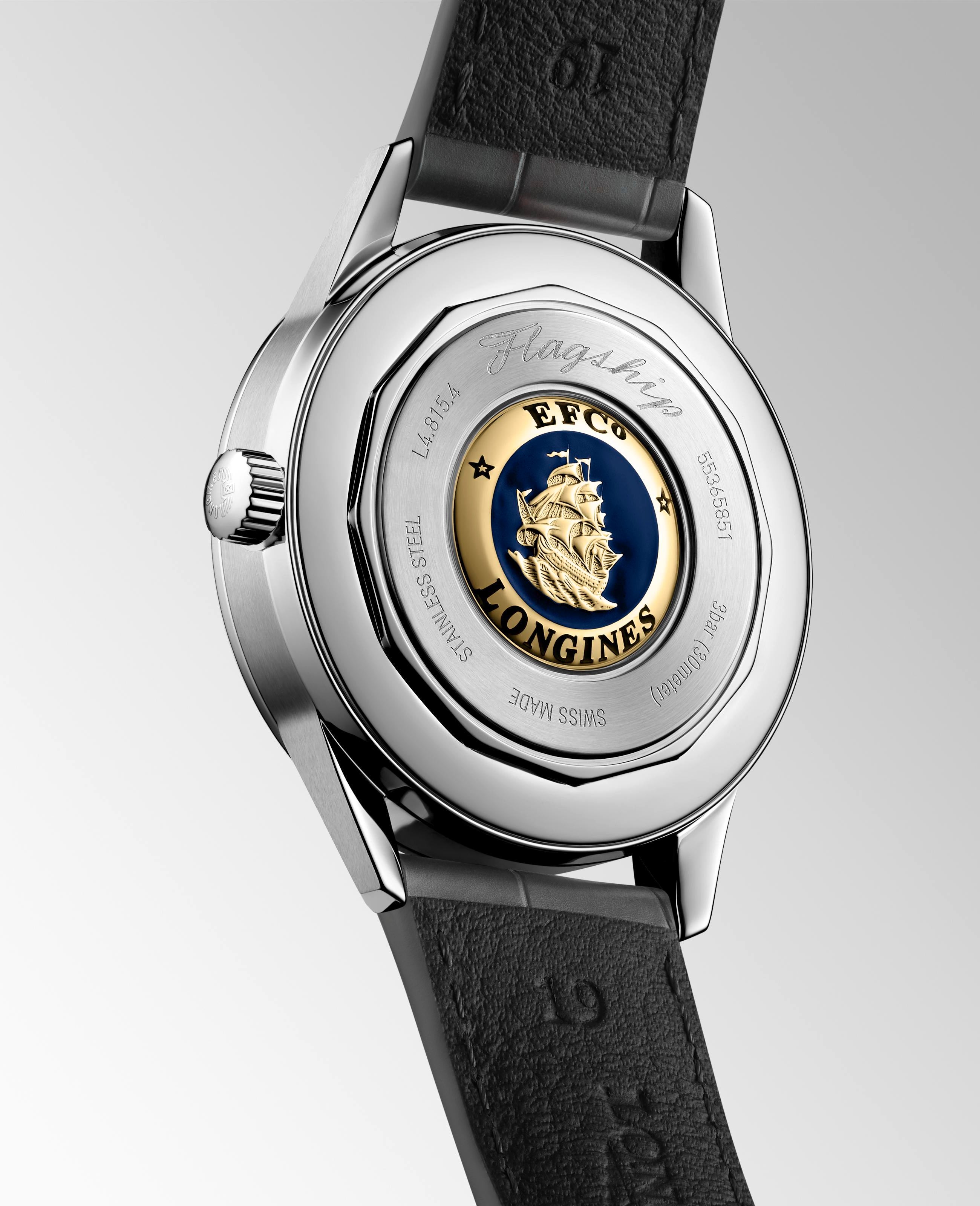Longines Flagship Heritage MoonPhase Sunray Silver Dial Watch