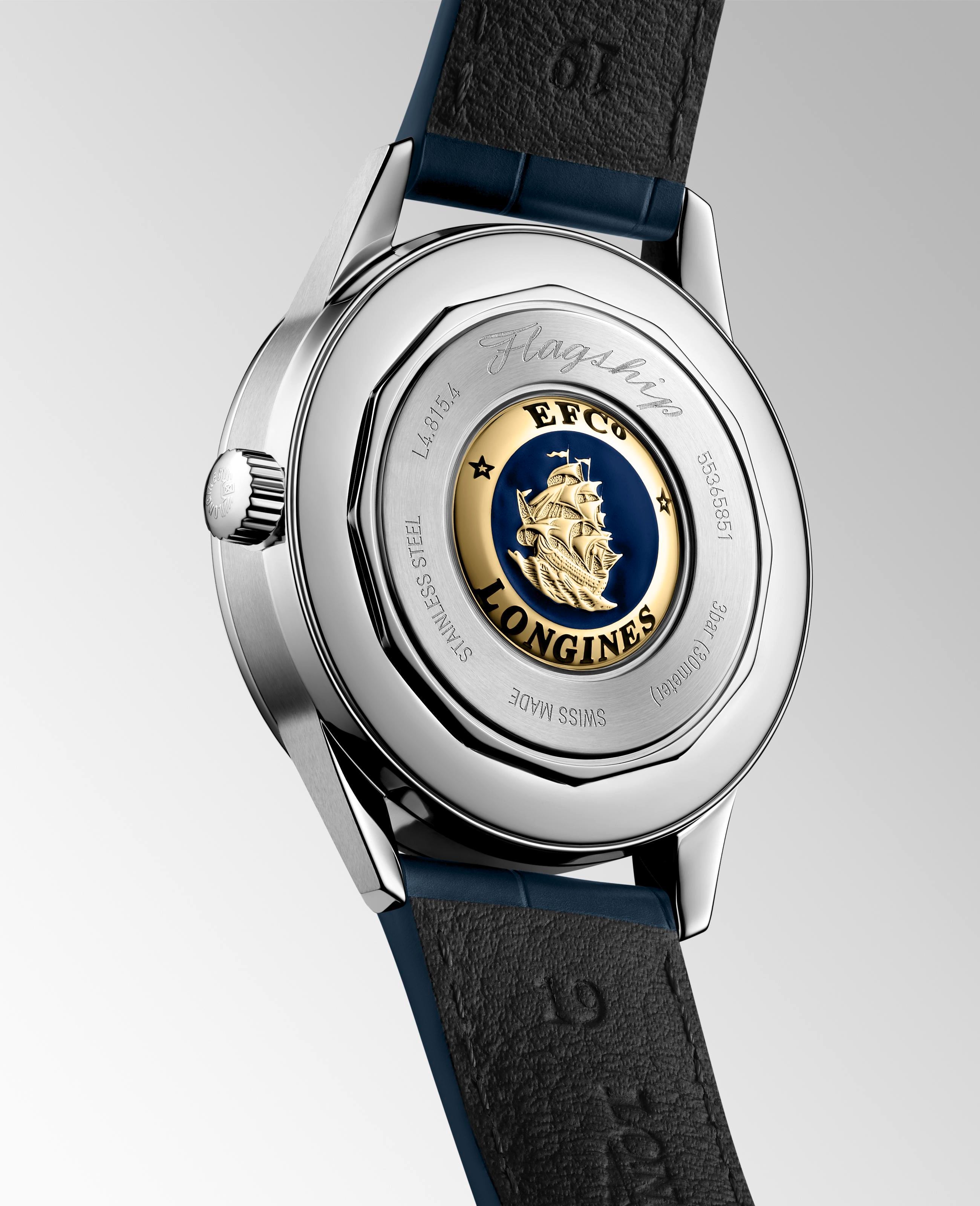 Longines Flagship Heritage MoonPhase Sunray Blue Dial Watch