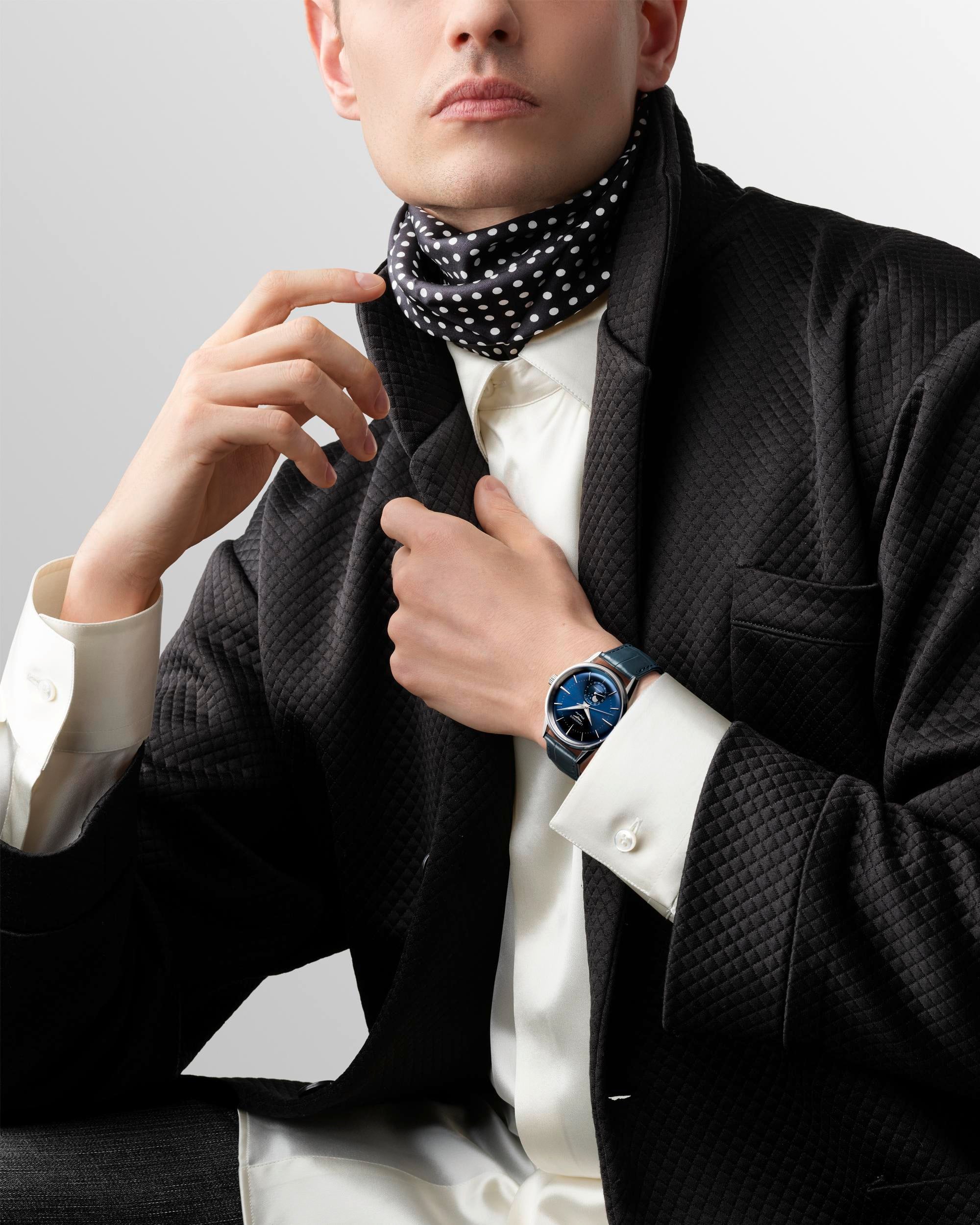 Longines Flagship Heritage MoonPhase Sunray Blue Dial Watch