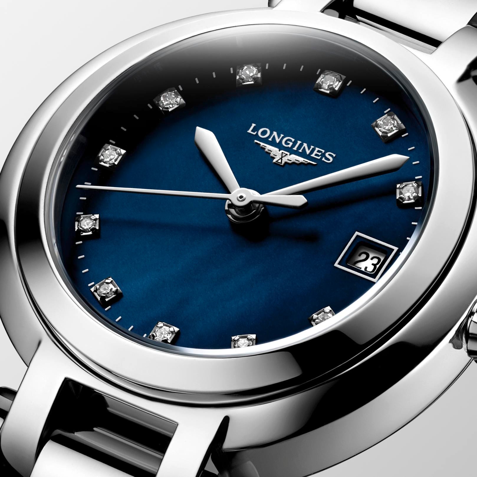 Longines PrimaLuna Sunray Blue Dial Ladies Watch