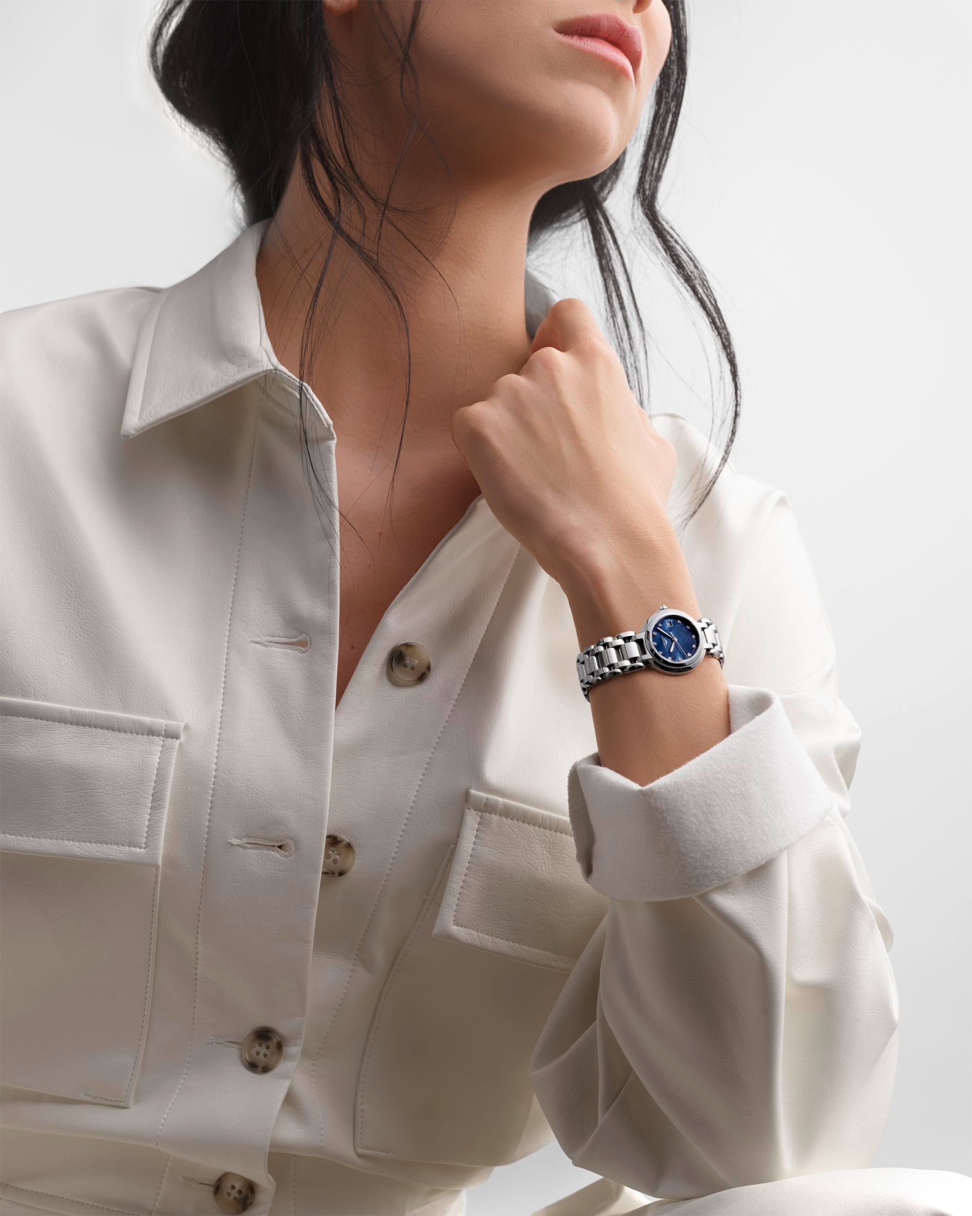 Longines PrimaLuna Sunray Blue Dial Ladies Watch