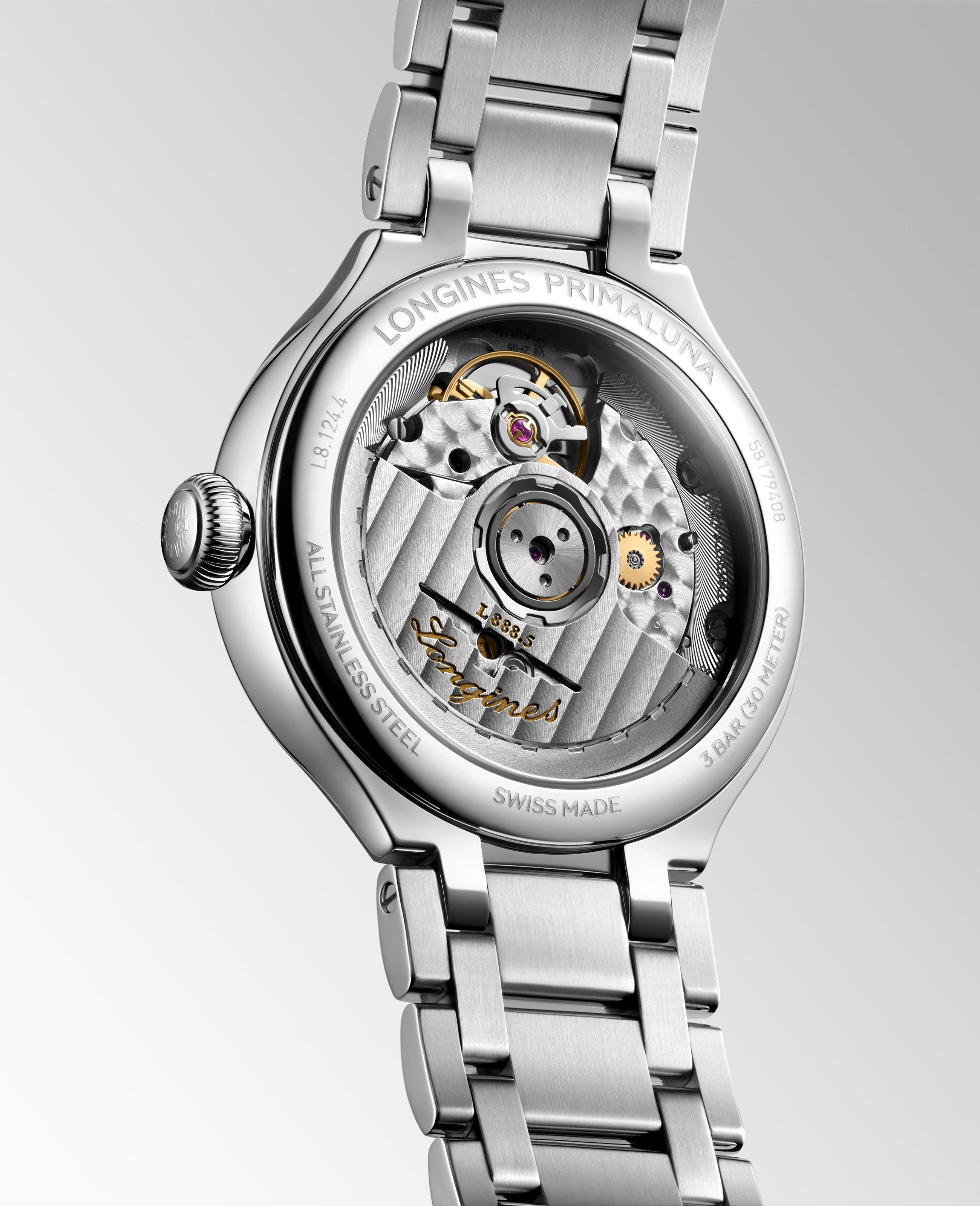 Longines PrimaLuna Sunray Silver Dial Ladies Watch