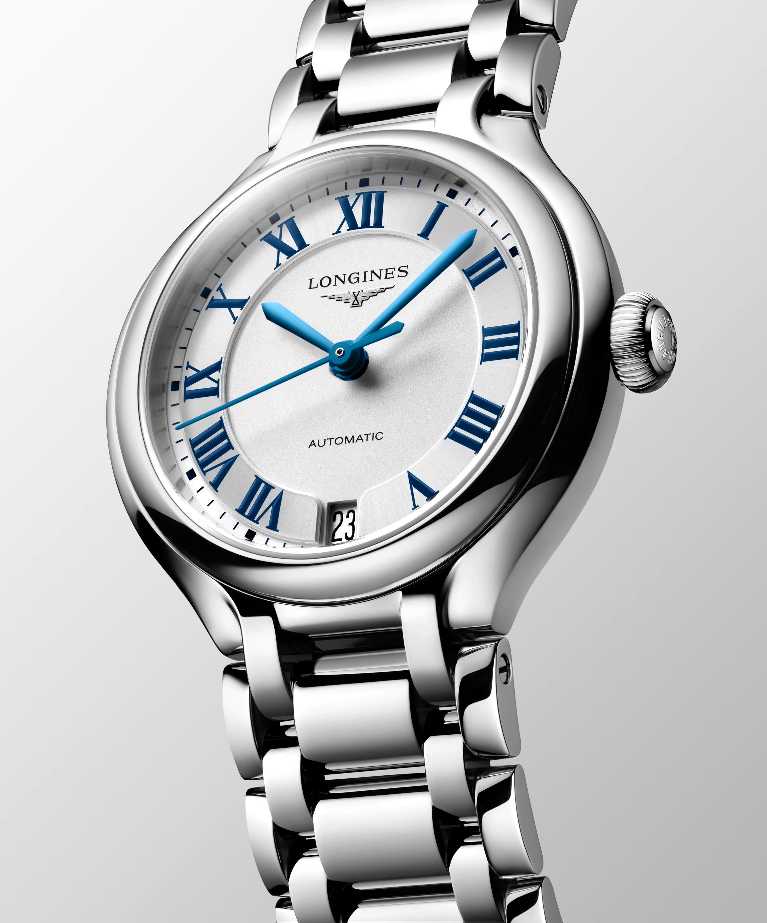 Longines PrimaLuna Sunray Silver Dial Ladies Watch