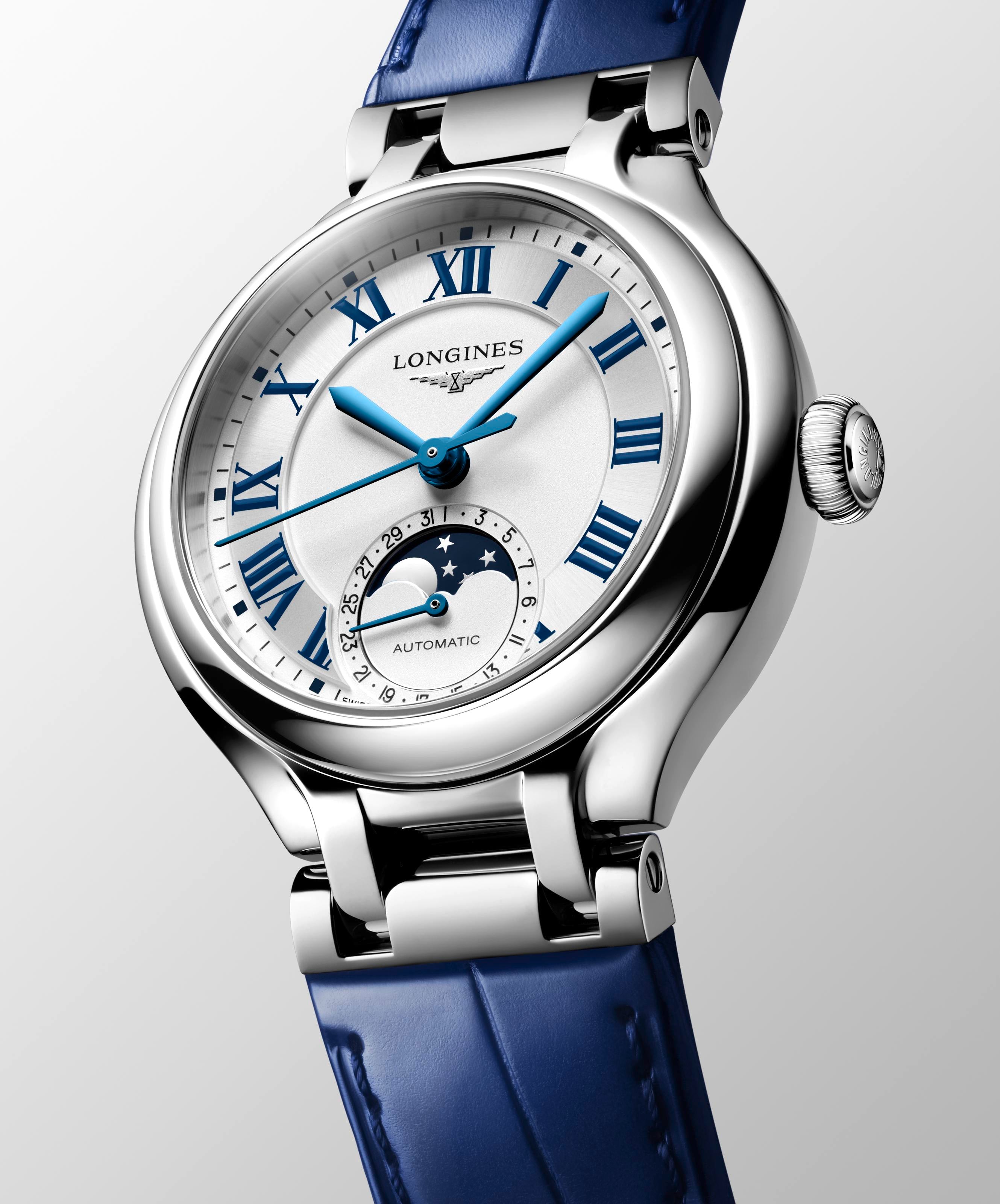 Longines PrimaLuna MoonPhase Opaline Ivory Dial Watch