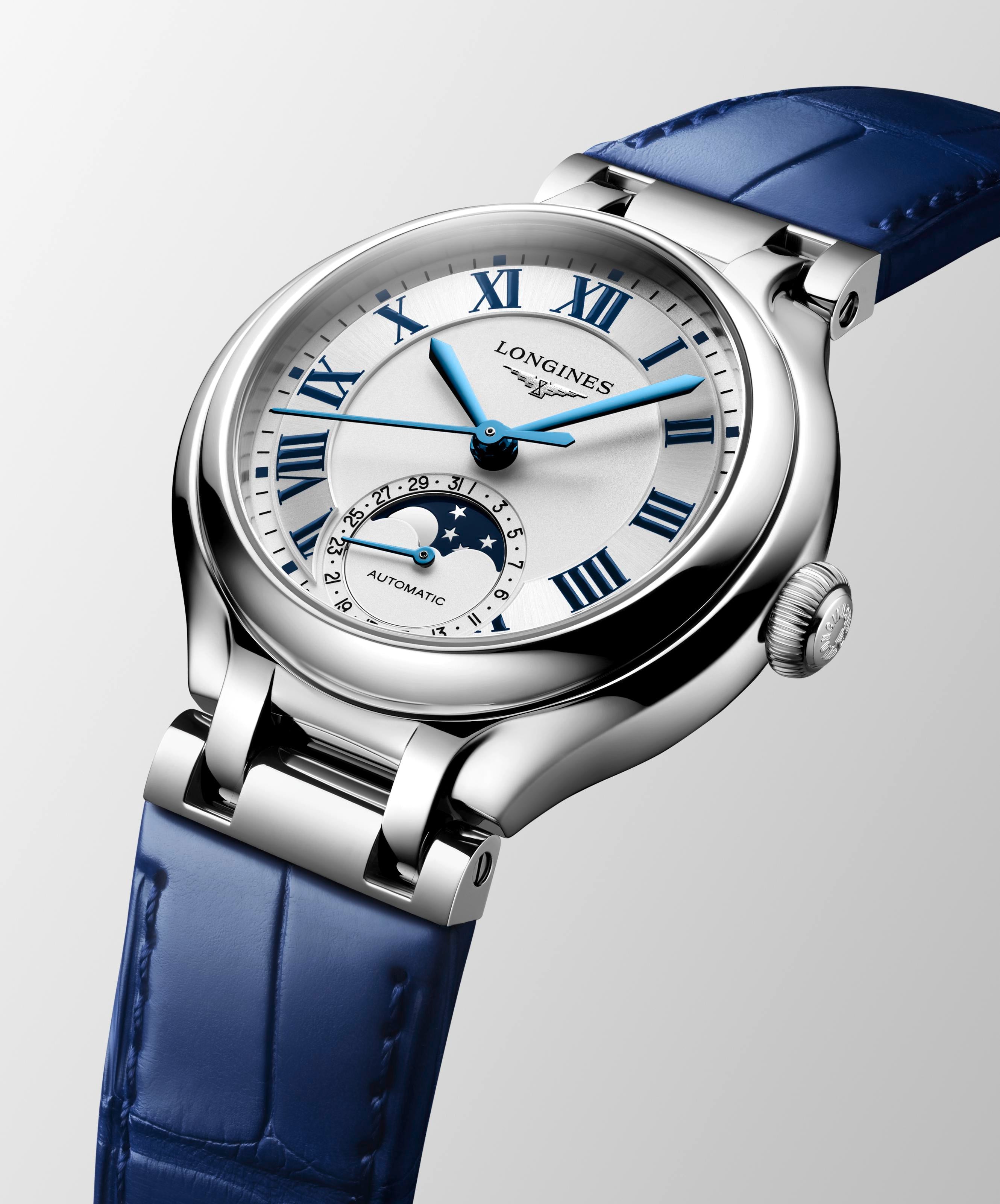 Longines PrimaLuna MoonPhase Opaline Ivory Dial Watch
