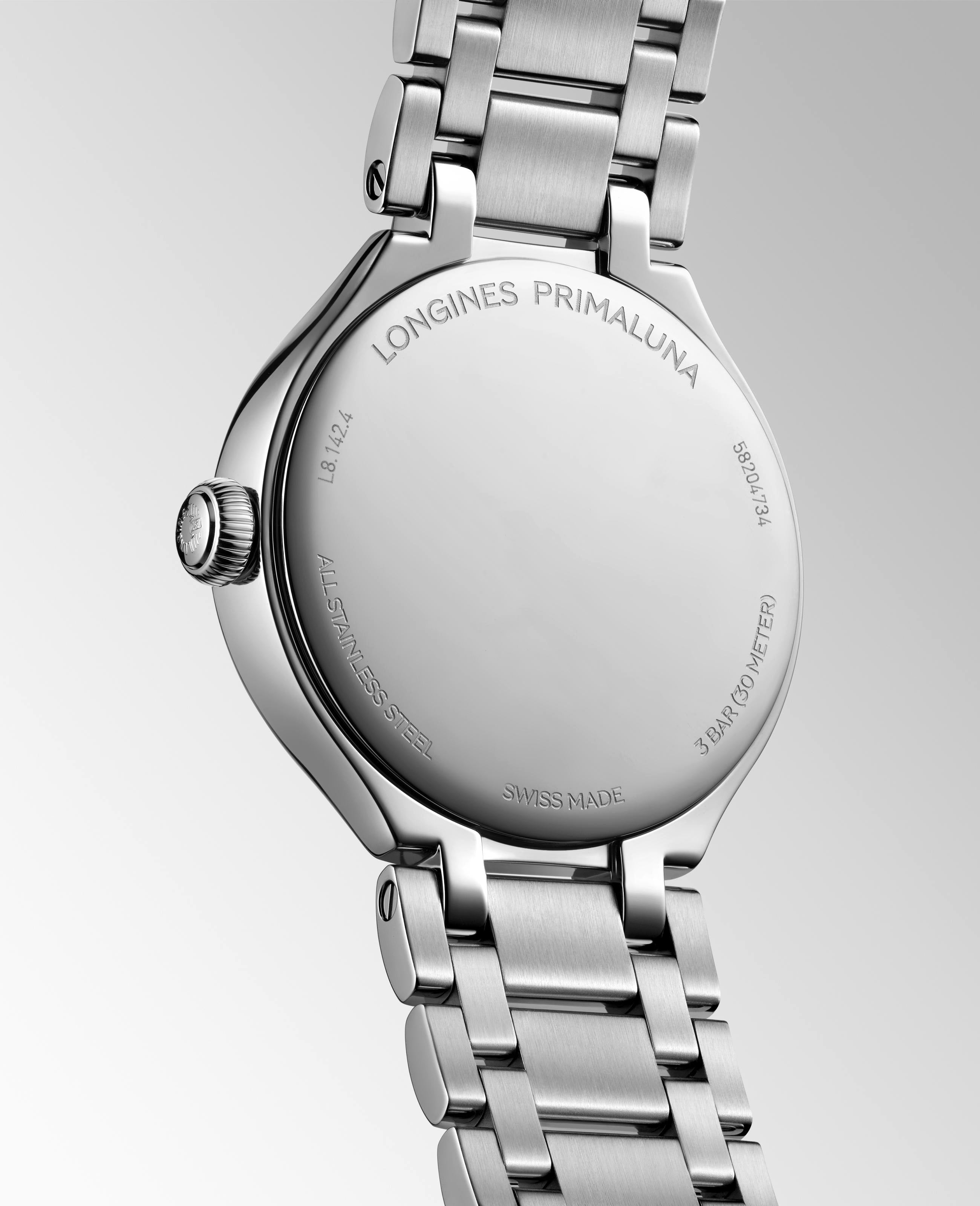 Longines PrimaLuna Sunray Silver Dial Ladies Watch