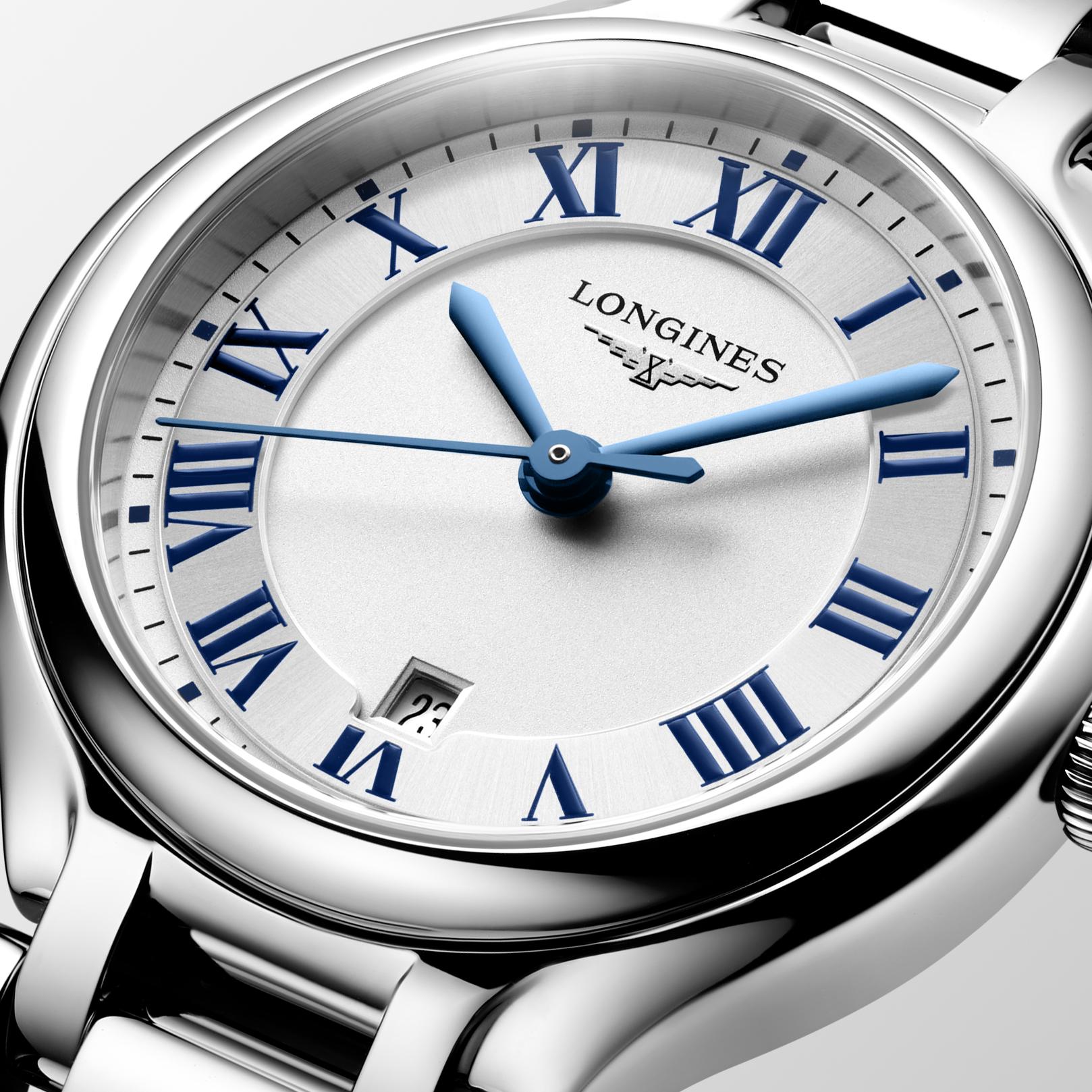 Longines PrimaLuna Sunray Silver Dial Ladies Watch