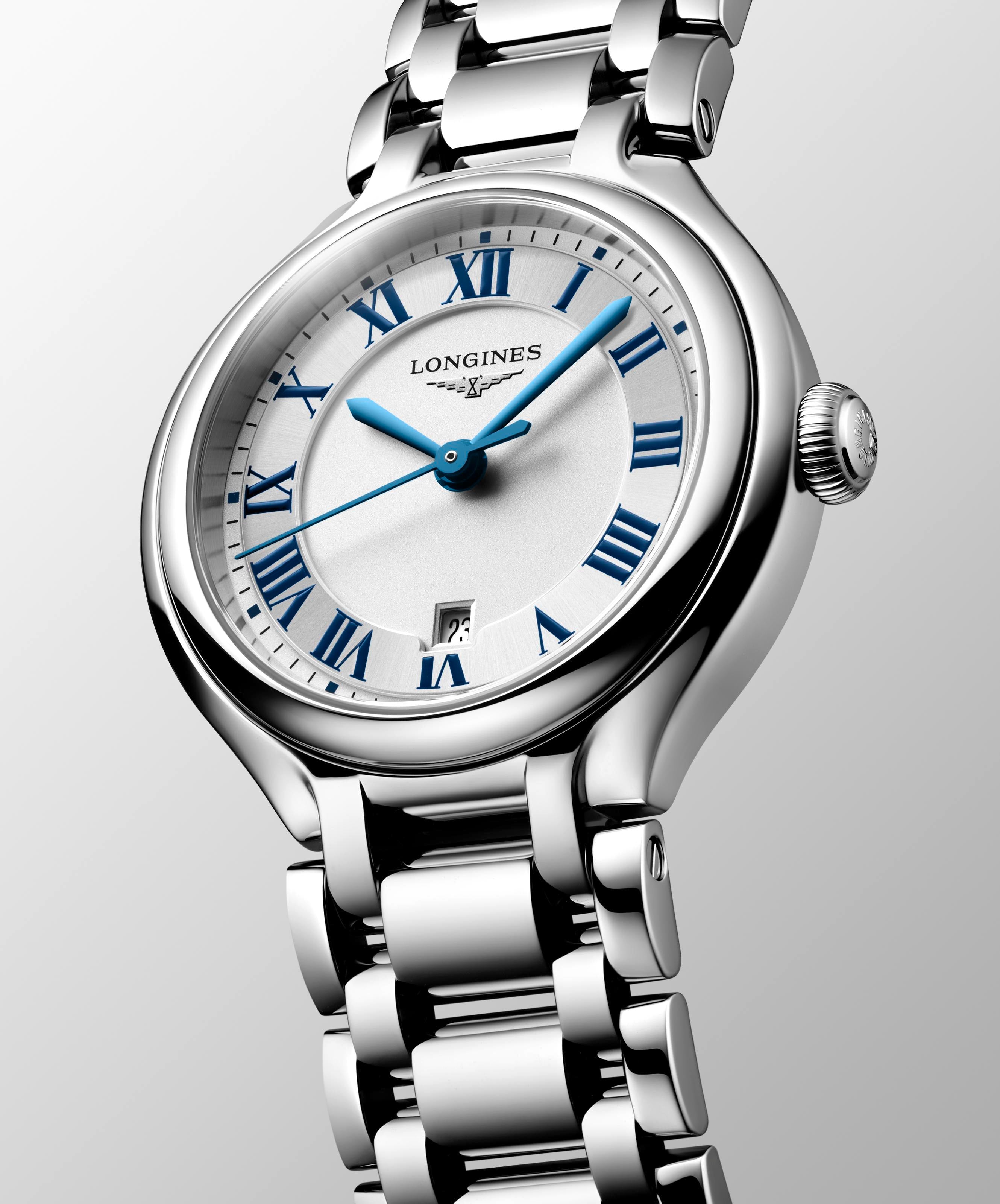 Longines PrimaLuna Sunray Silver Dial Ladies Watch