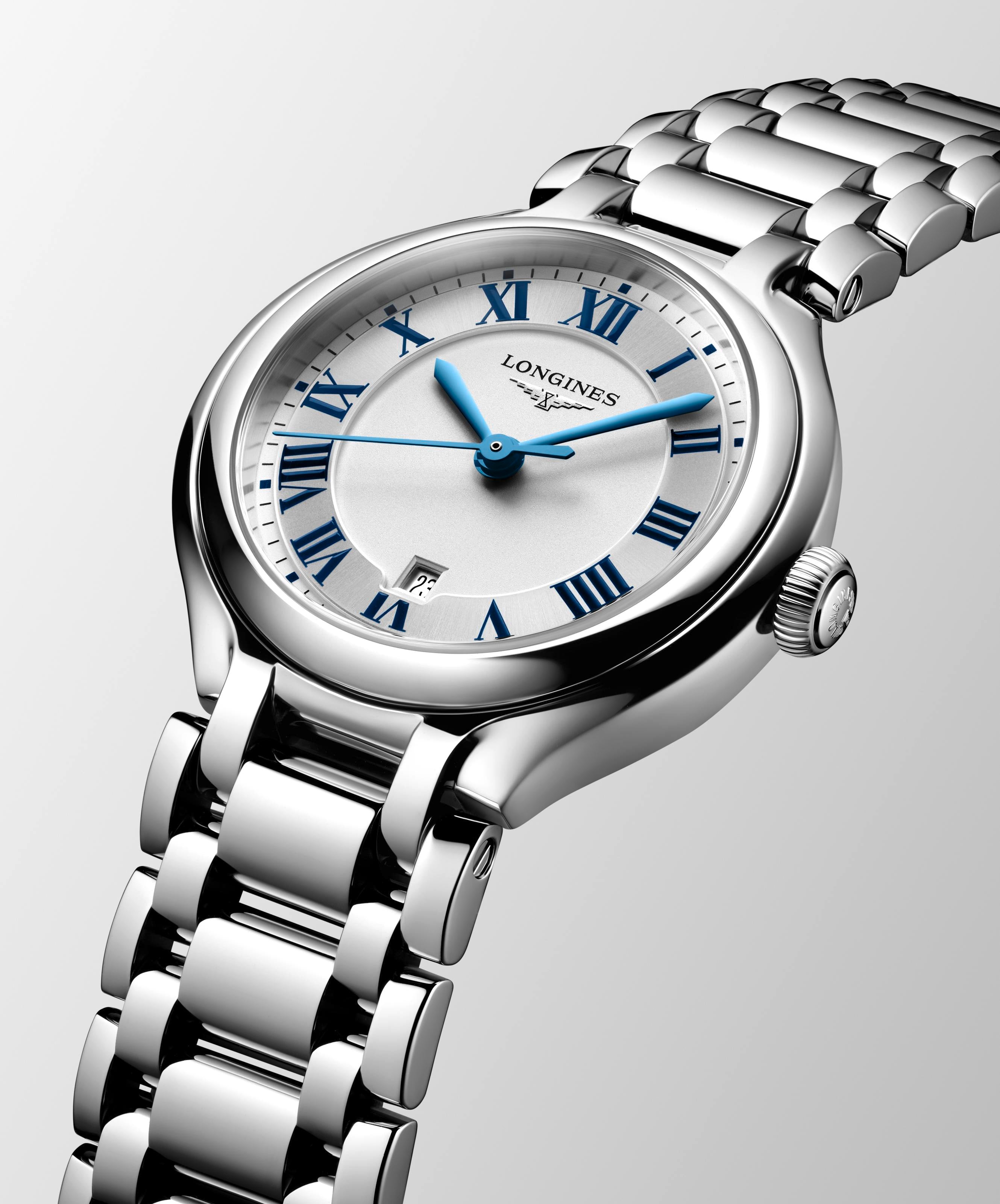 Longines PrimaLuna Sunray Silver Dial Ladies Watch