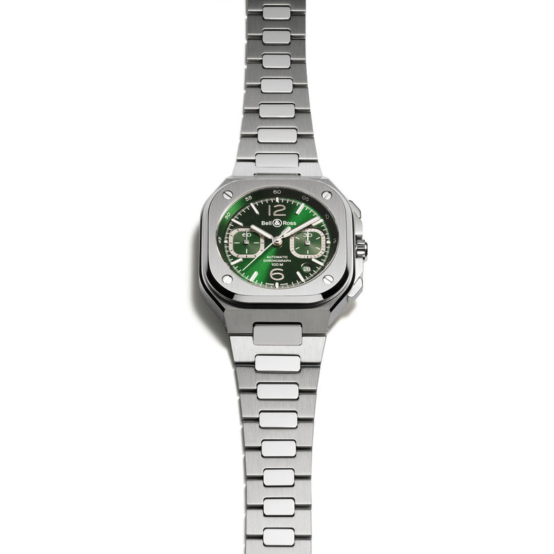 BR 05 CHRONO GREEN STEEL