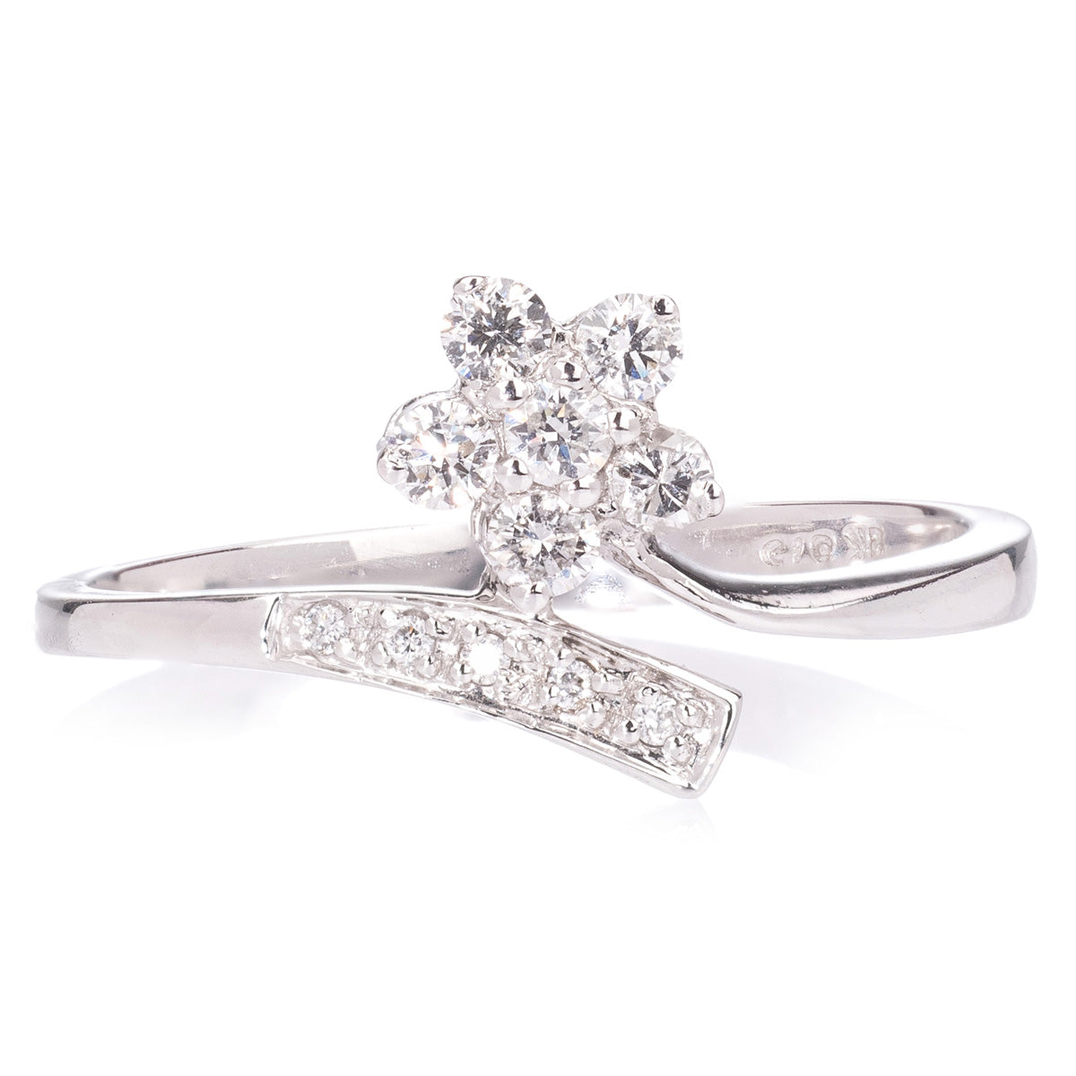 9ct Diamond Flower Ring