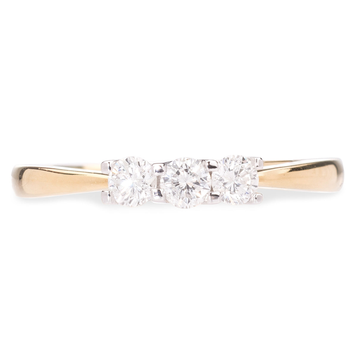 18ct Yellow Gold 3 Stone Diamond Ring