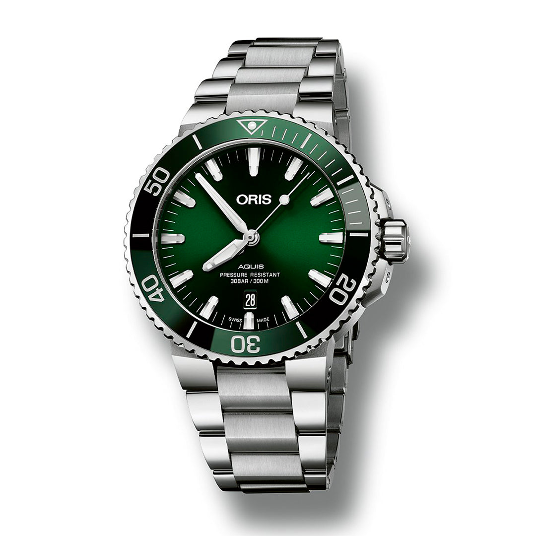Oris Aquis Date 43mm Green Mens Watch