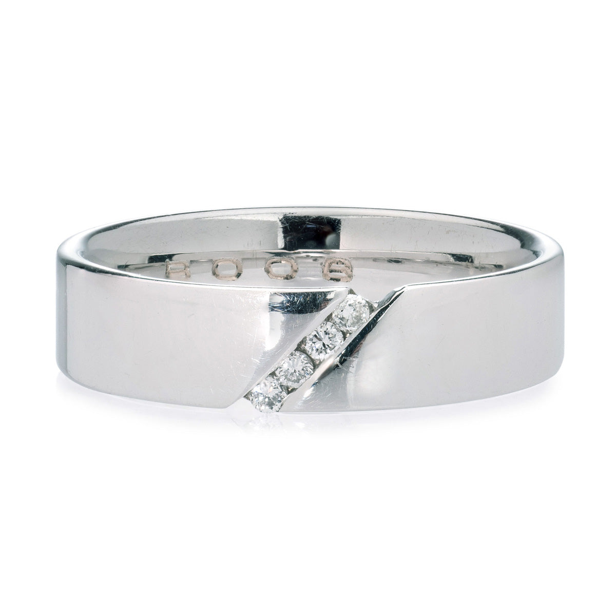 18ct White Gold Diamond Band