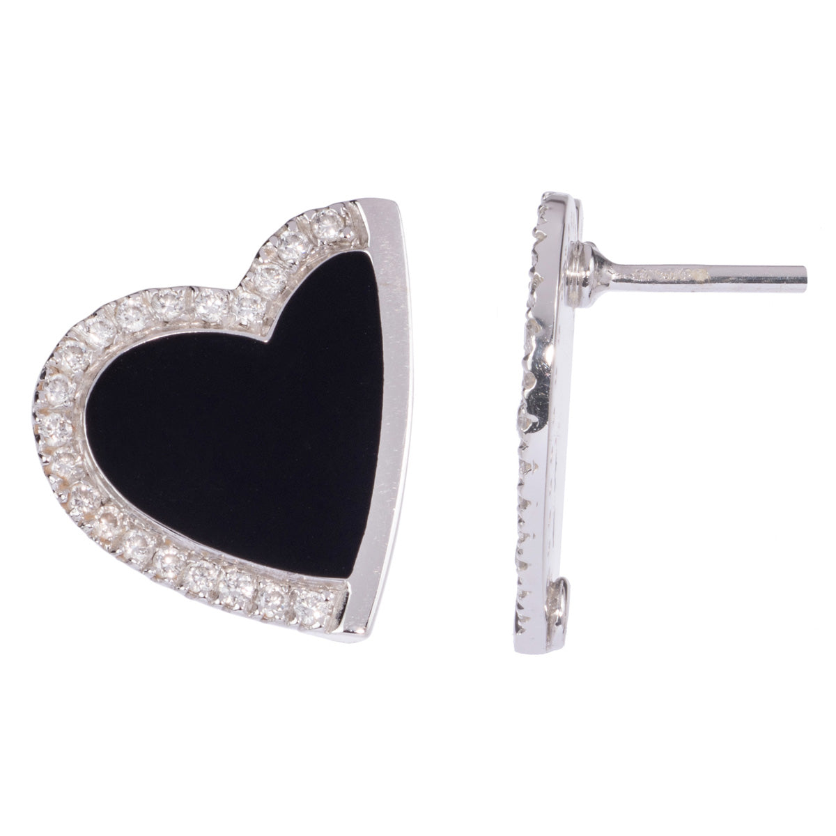Roberto Coin Black Onyx and Diamond Hearts