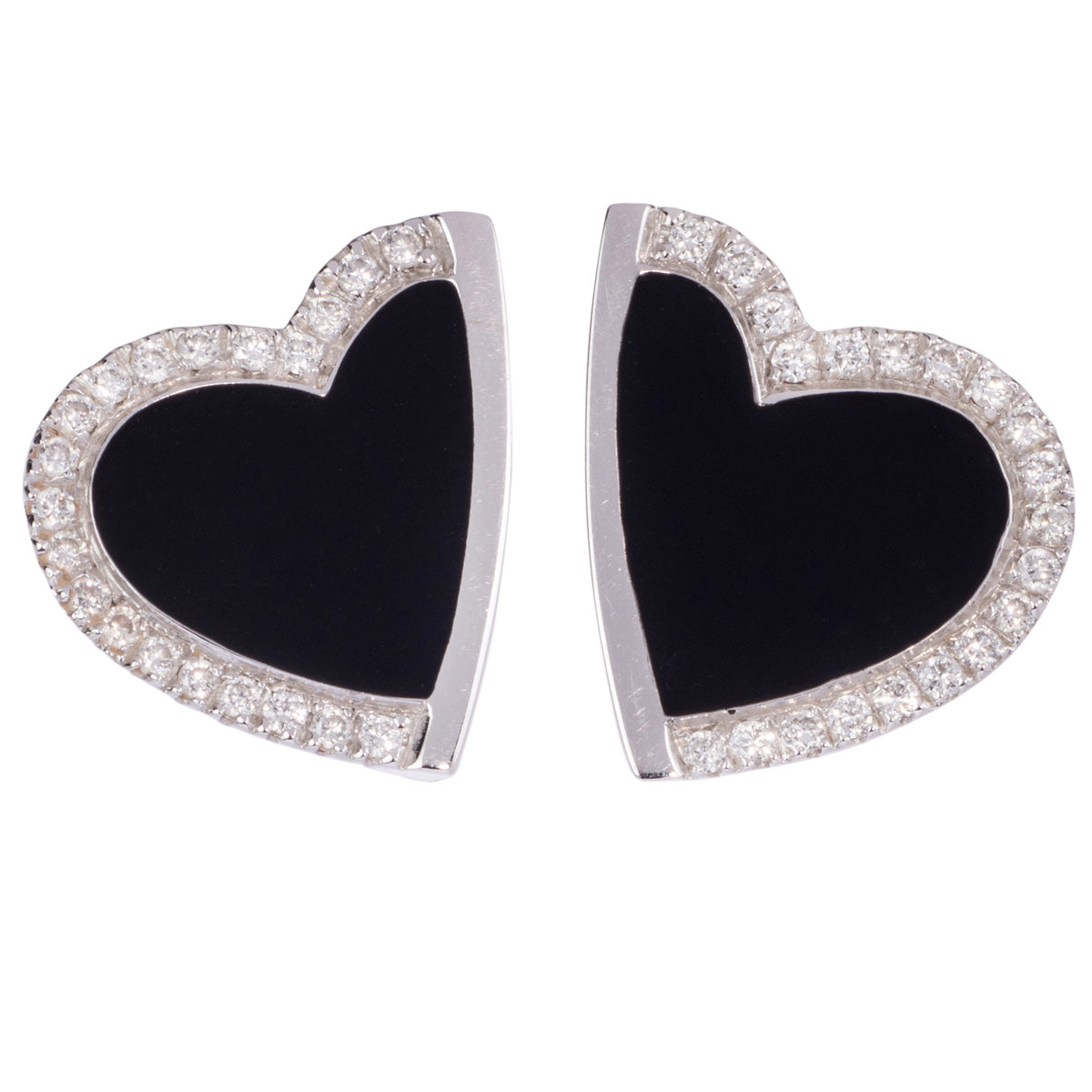 Roberto Coin Black Onyx and Diamond Hearts