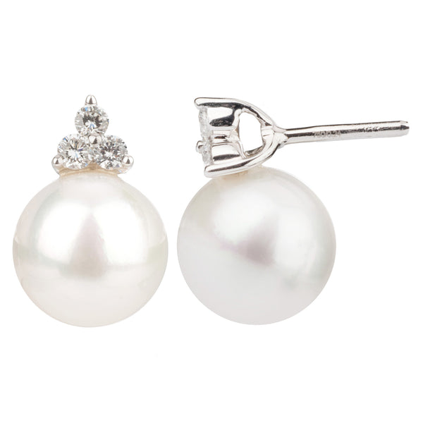 Bradleys South Sea Pearl and Diamond Earrings