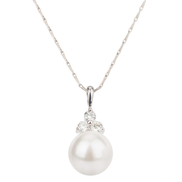 18ct South Sea Pearl and Diamond Pendant