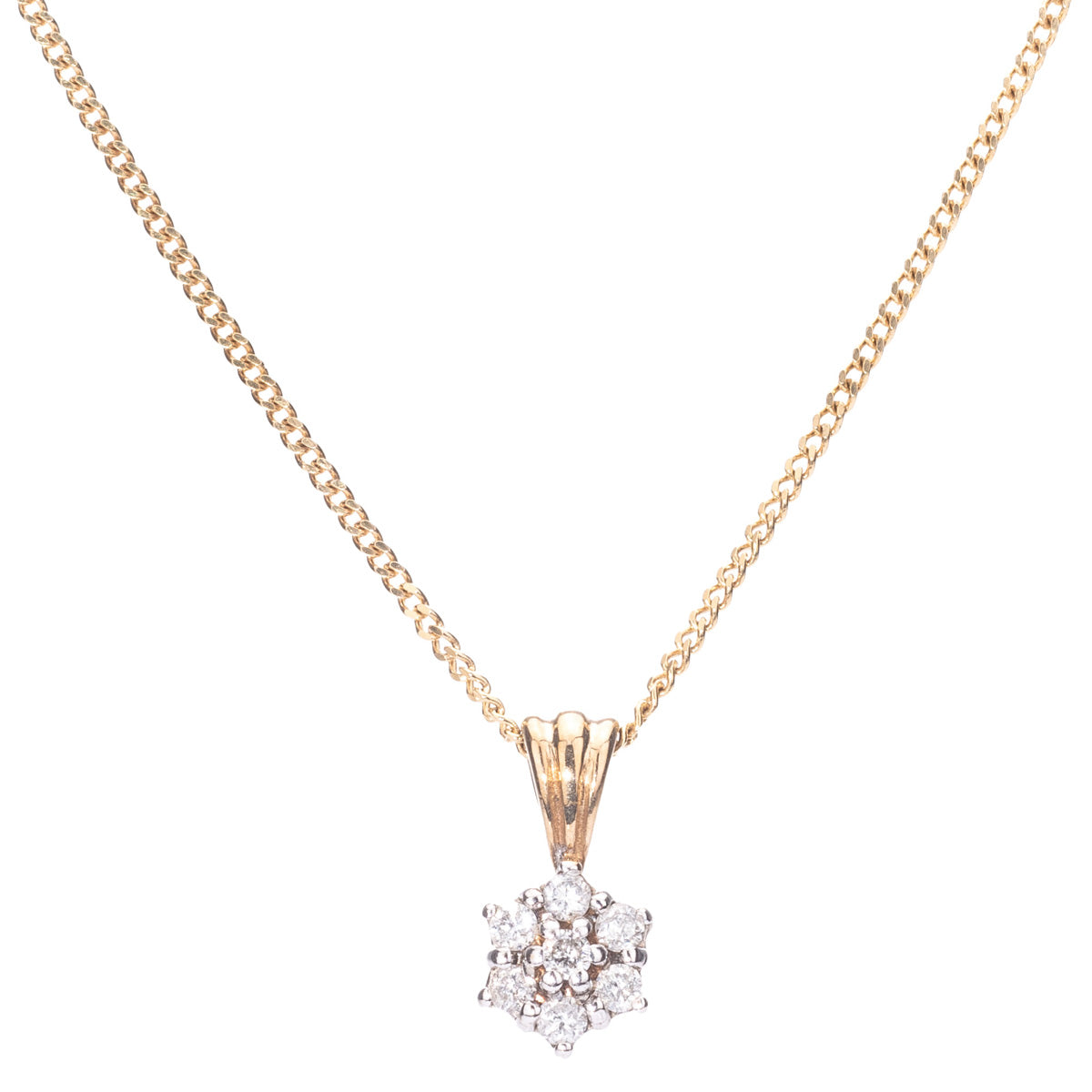 18ct Yellow Gold Daisy Diamond Cluster