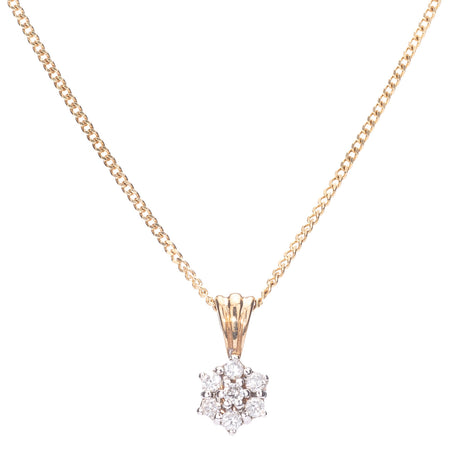 18ct Yellow Gold Daisy Diamond Cluster