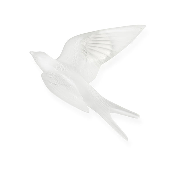 Lalique Swallow Wings Up Sculpture