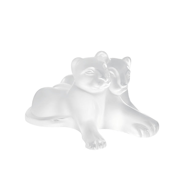 Lalique Crystal Tambwee Lion Cubs