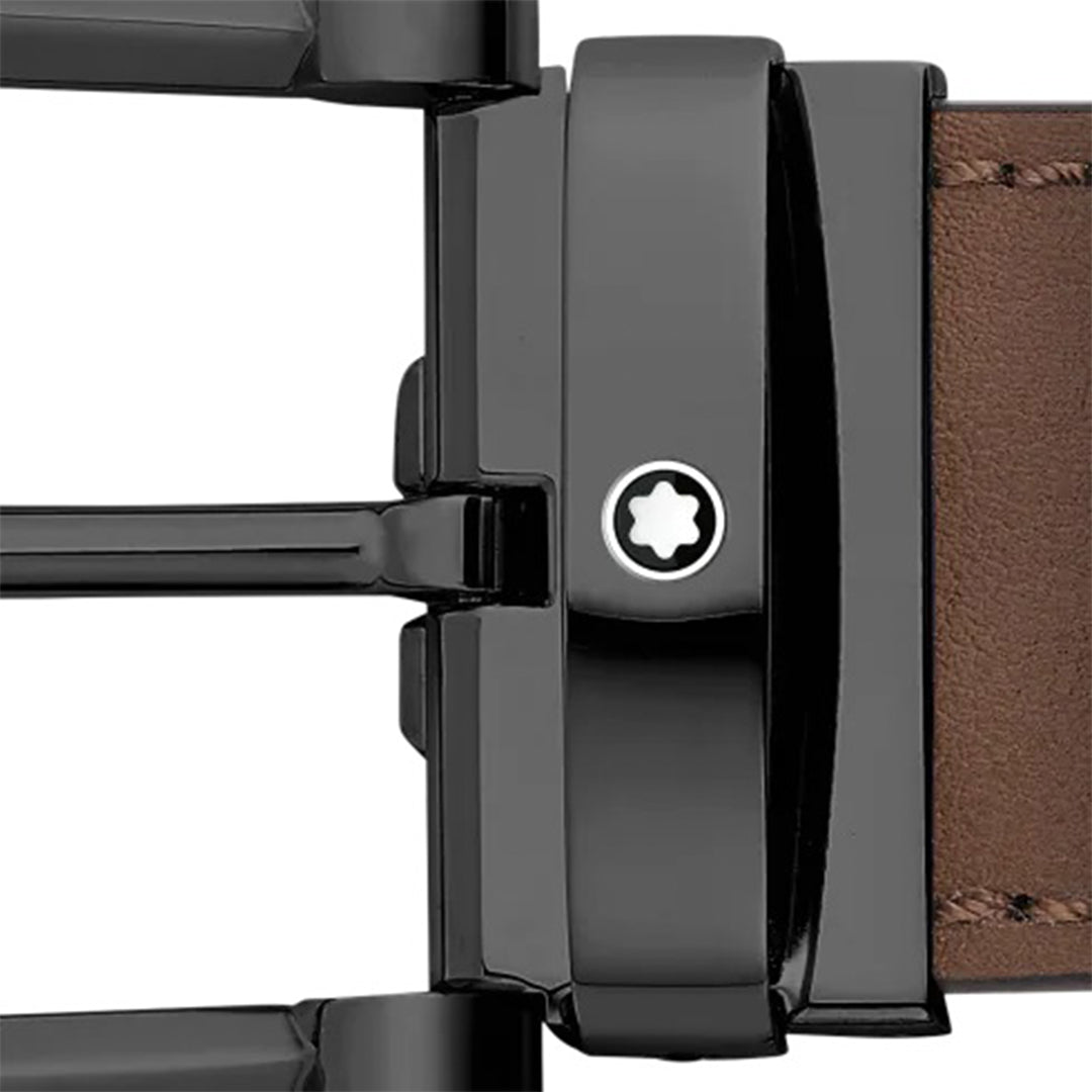 Montblanc Horseshoe Buckle Black/tan 35 mm Reversible Leather Belt