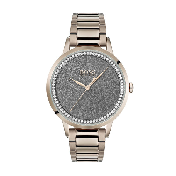 grey dial gold bracelet Hugo Boss ladies watch