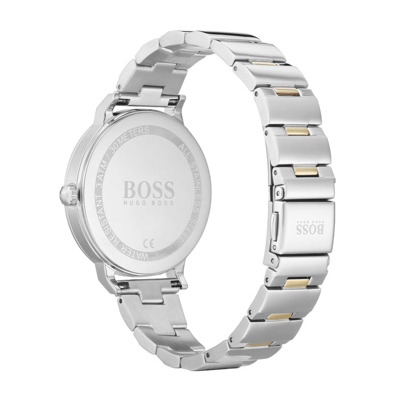 two tone Hugo Boss watch bracelet