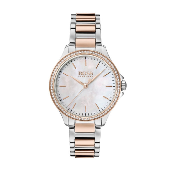 two tone mother of pearl Hugo Boss ladies watch