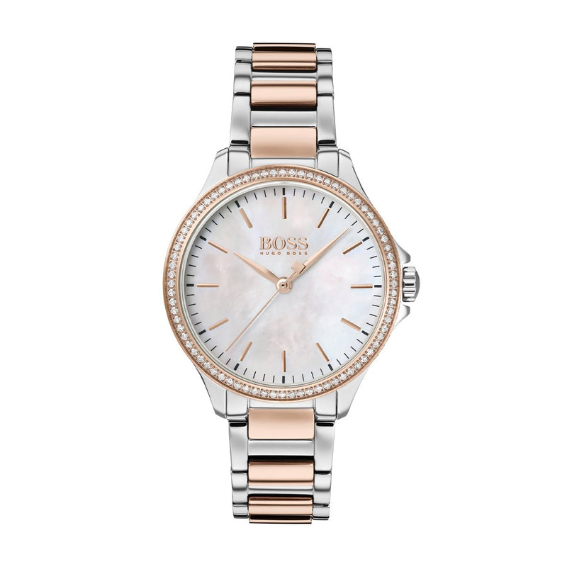two tone mother of pearl Hugo Boss ladies watch